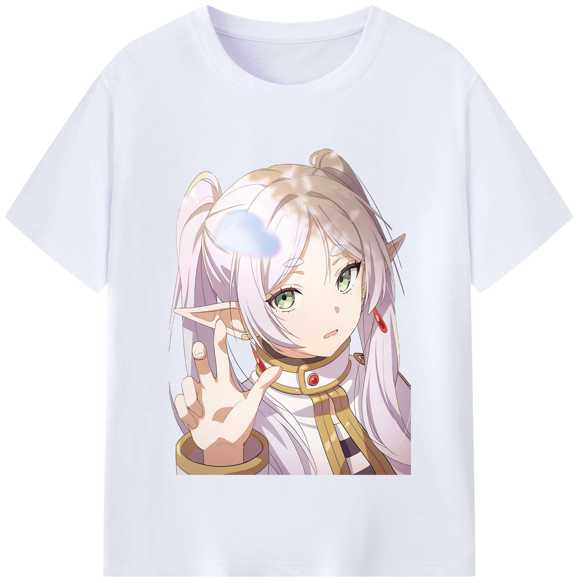 （画像用） 葬送のフリーレン Frieren レディースカジュアルプリントTシャツ（綿100％）