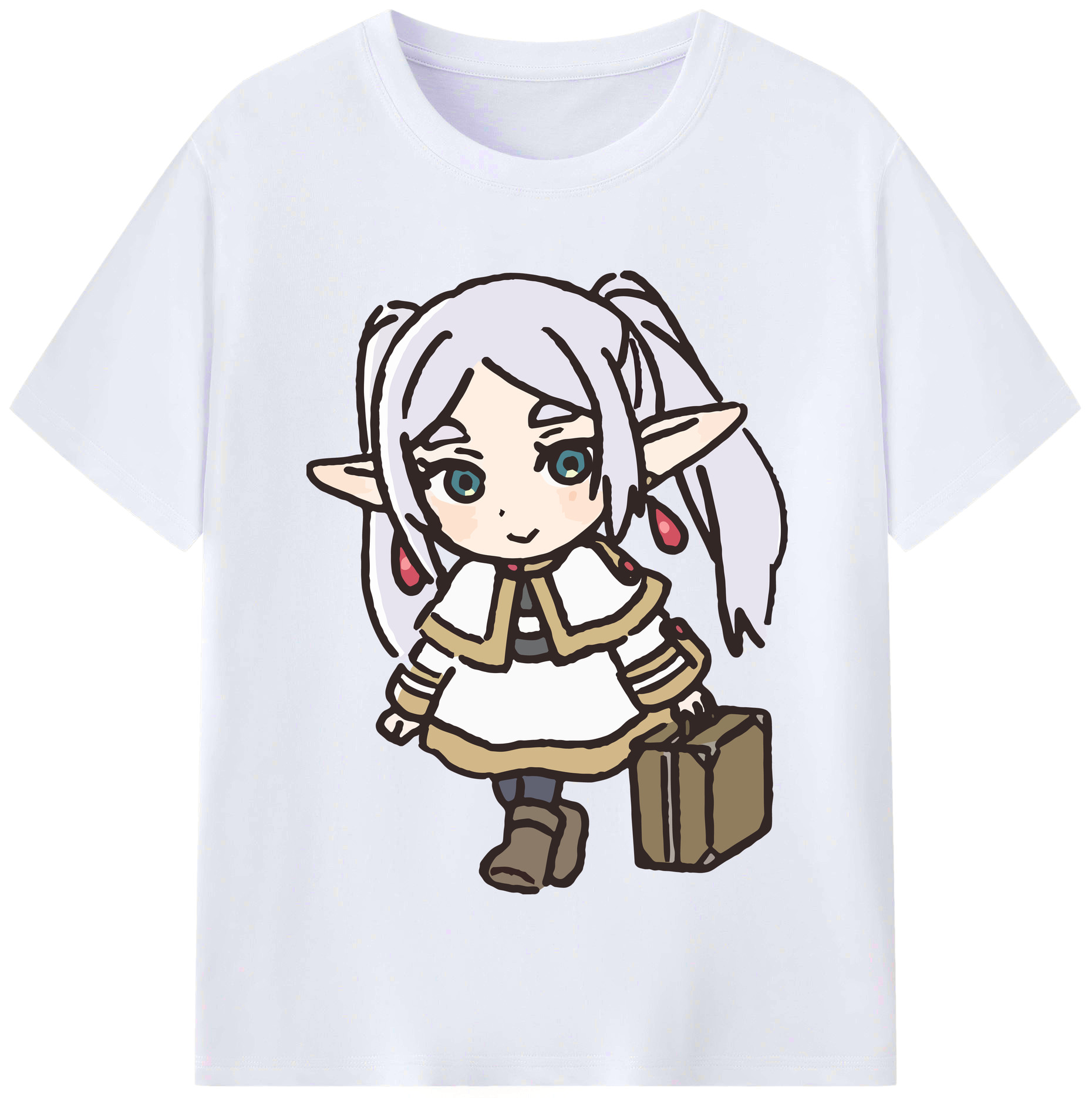 （画像用） 葬送のフリーレン Frieren レディースカジュアルプリントTシャツ（綿100％）