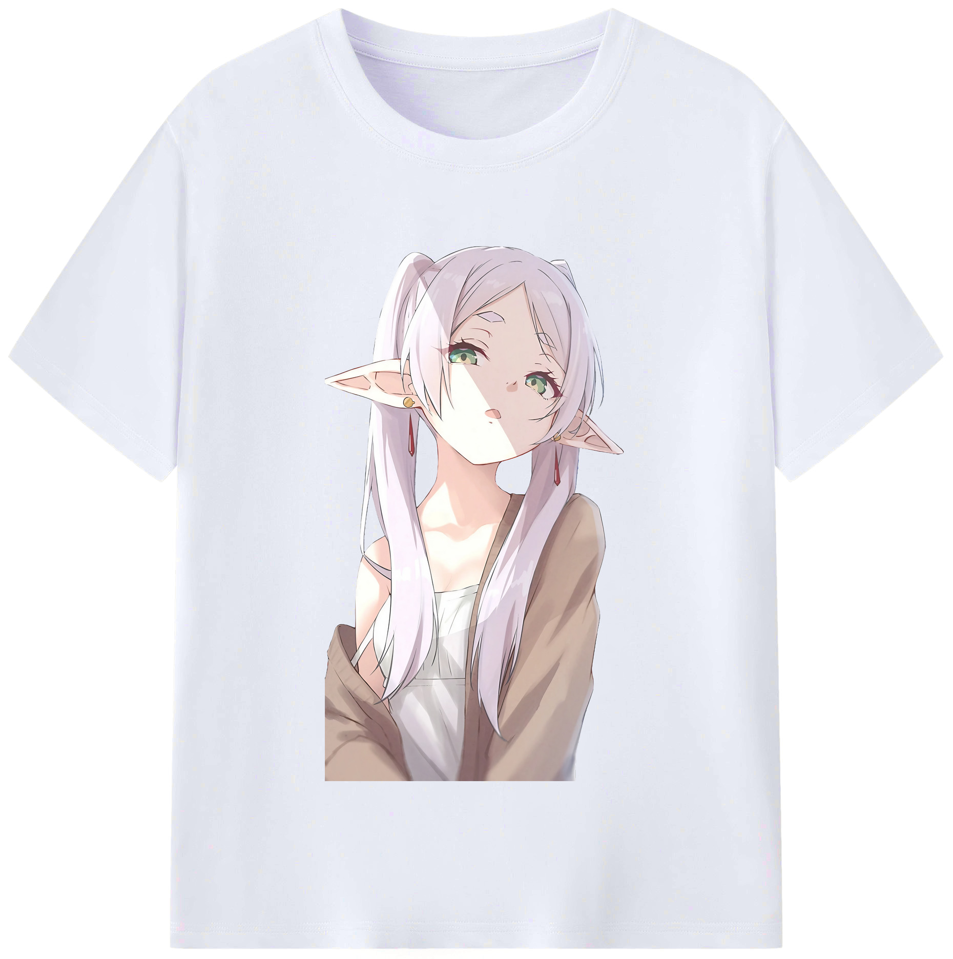 （画像用） 葬送のフリーレン Frieren レディースカジュアルプリントTシャツ（綿100％）