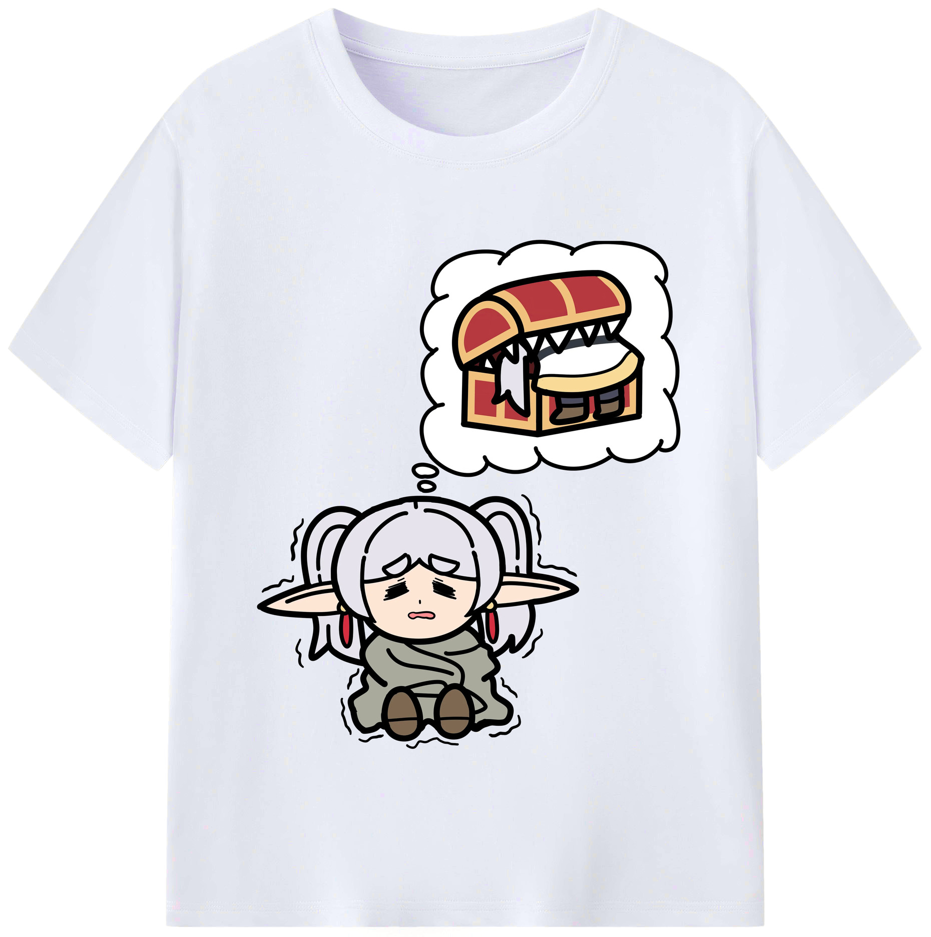 （画像用） 葬送のフリーレン Frieren レディースカジュアルプリントTシャツ（綿100％）