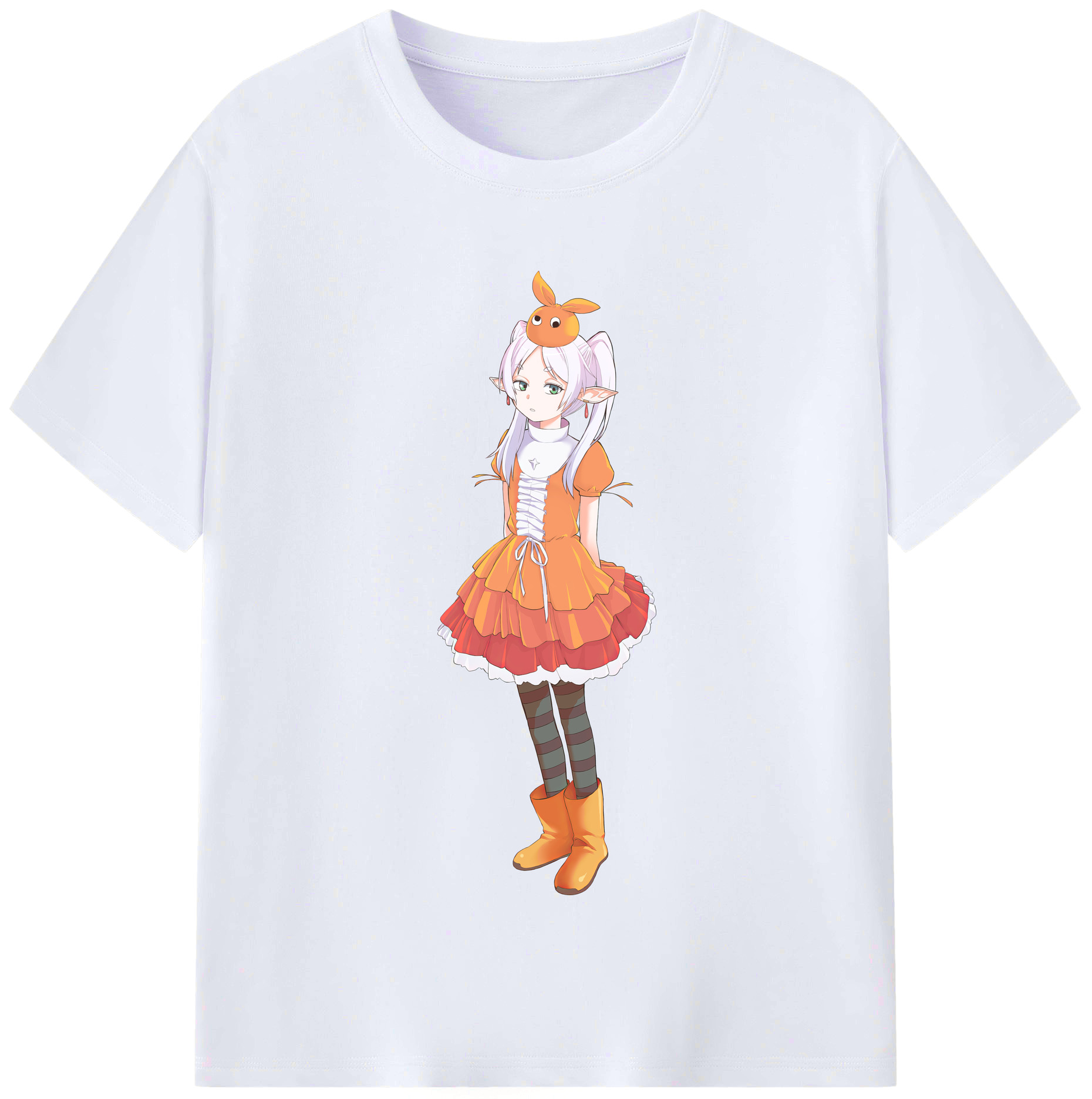 （画像用） 葬送のフリーレン Frieren レディースカジュアルプリントTシャツ（綿100％）