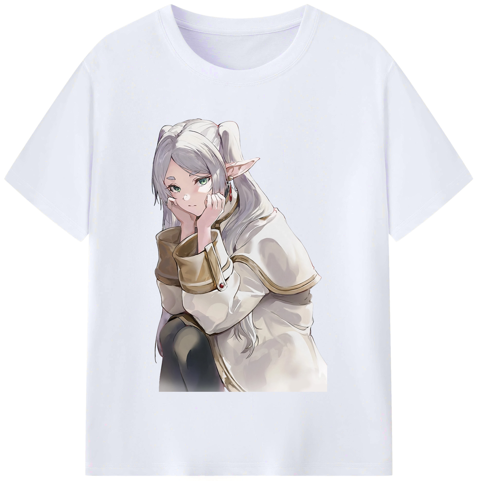 （画像用） 葬送のフリーレン Frieren レディースカジュアルプリントTシャツ（綿100％）