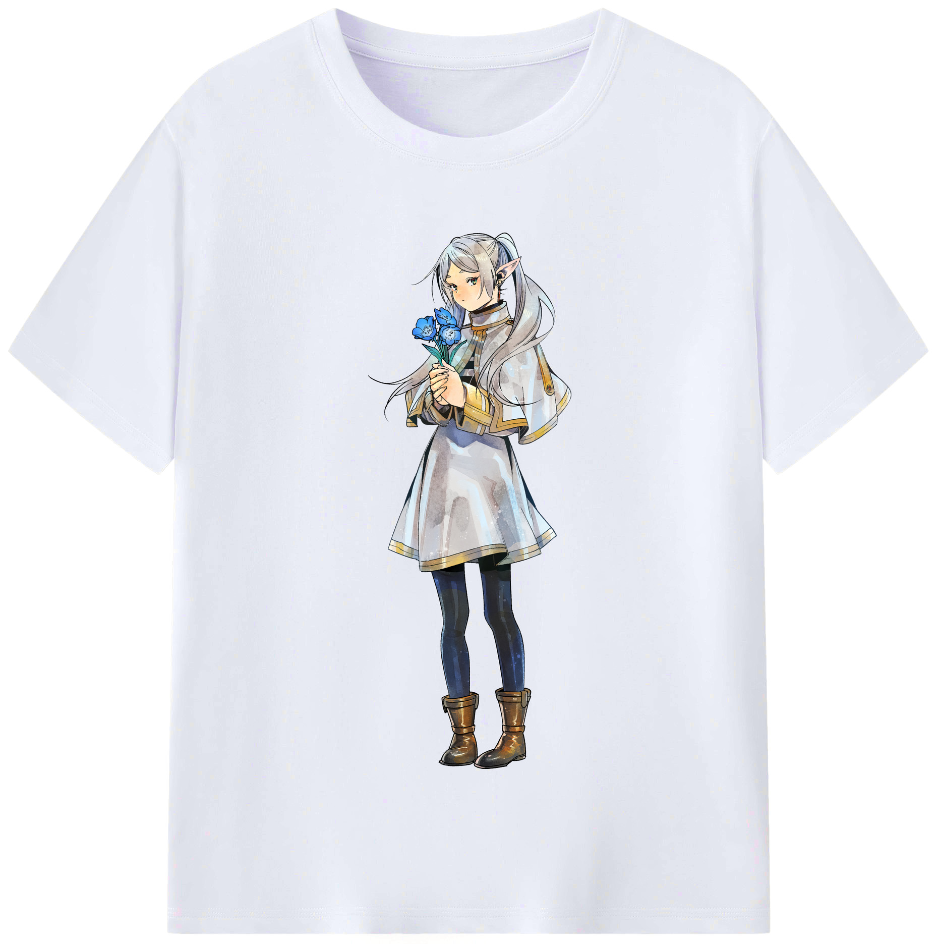 （画像用） 葬送のフリーレン Frieren レディースカジュアルプリントTシャツ（綿100％）