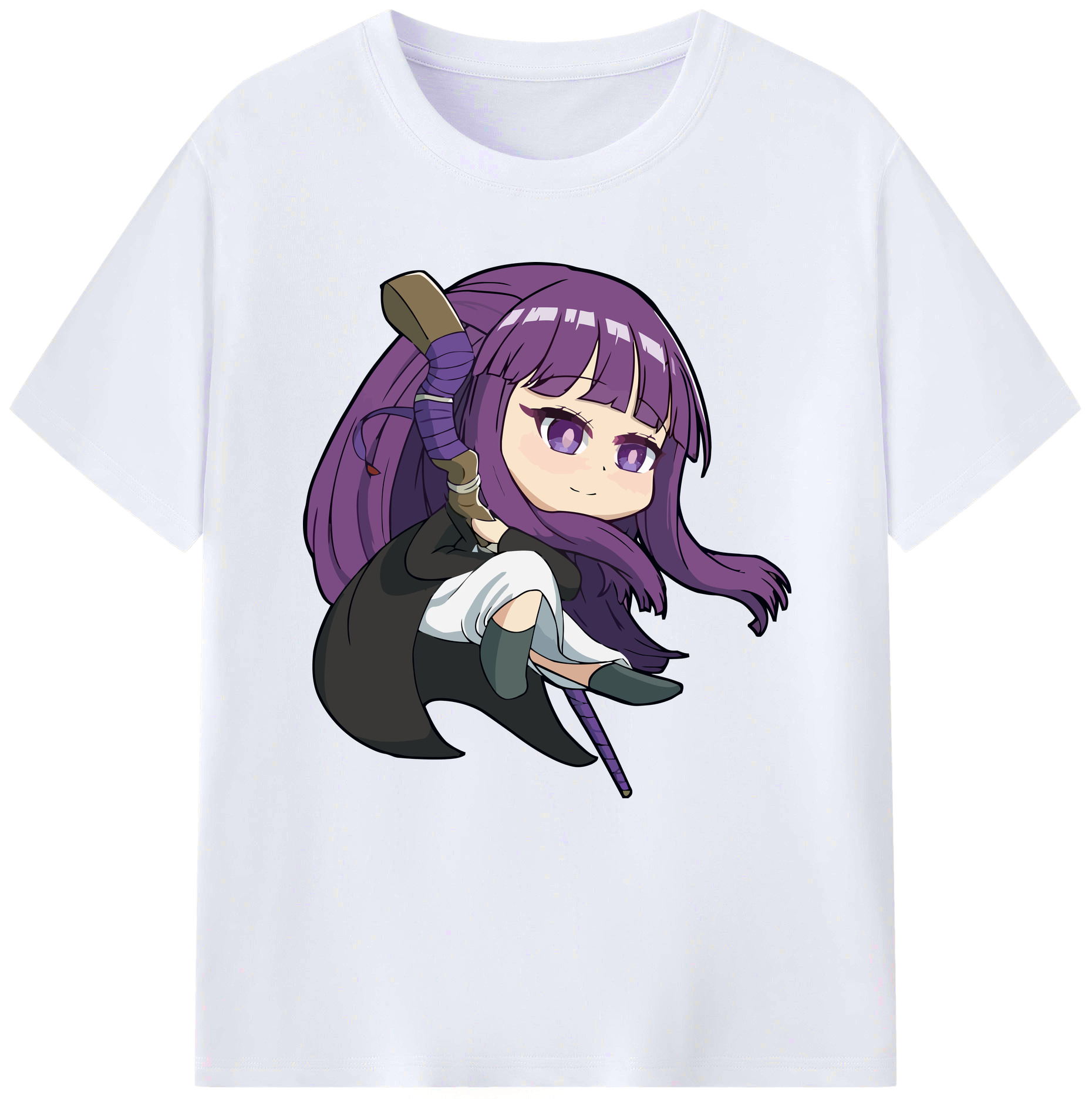 （画像用） 葬送のフリーレン Frieren レディースカジュアルプリントTシャツ（綿100％）
