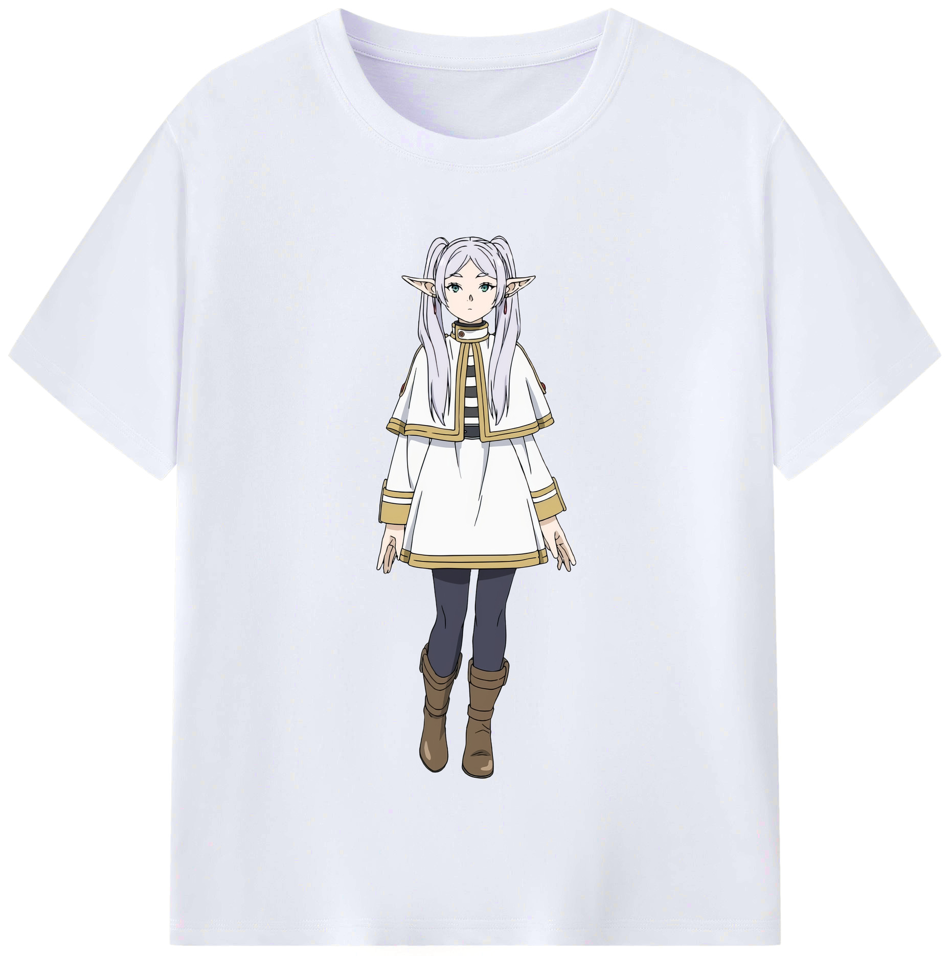 （画像用） 葬送のフリーレン Frieren レディースカジュアルプリントTシャツ（綿100％）