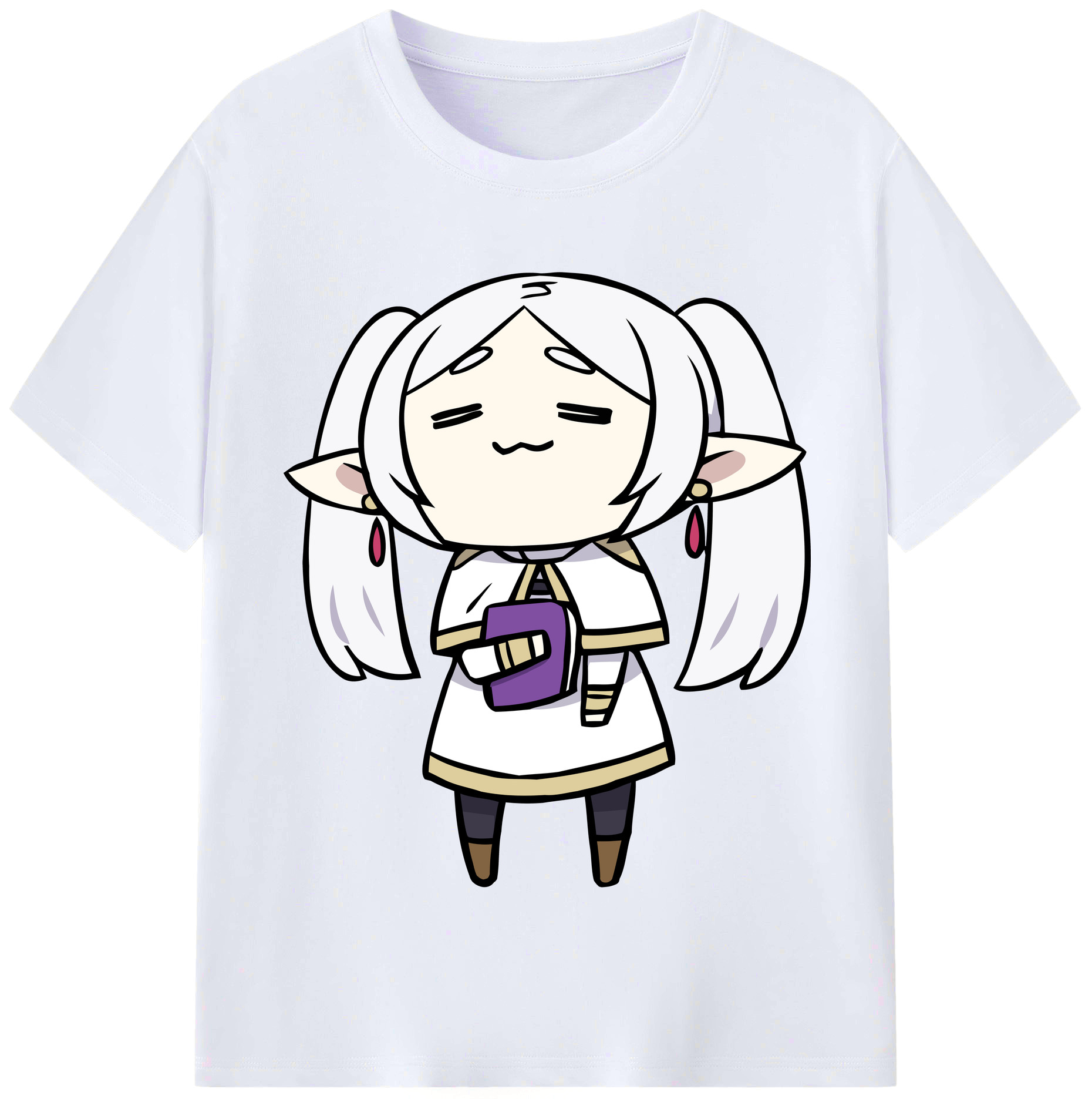 （画像用） 葬送のフリーレン Frieren レディースカジュアルプリントTシャツ（綿100％）
