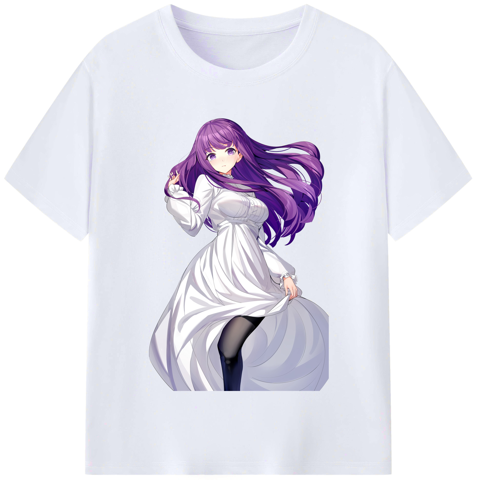 （画像用） 葬送のフリーレン Frieren レディースカジュアルプリントTシャツ（綿100％）
