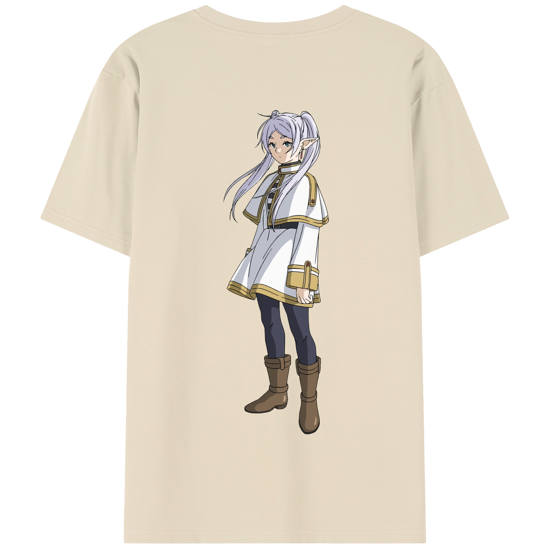 （画像用） 葬送のフリーレン Frieren 綿100％半袖Tシャツ（背面プリント）
