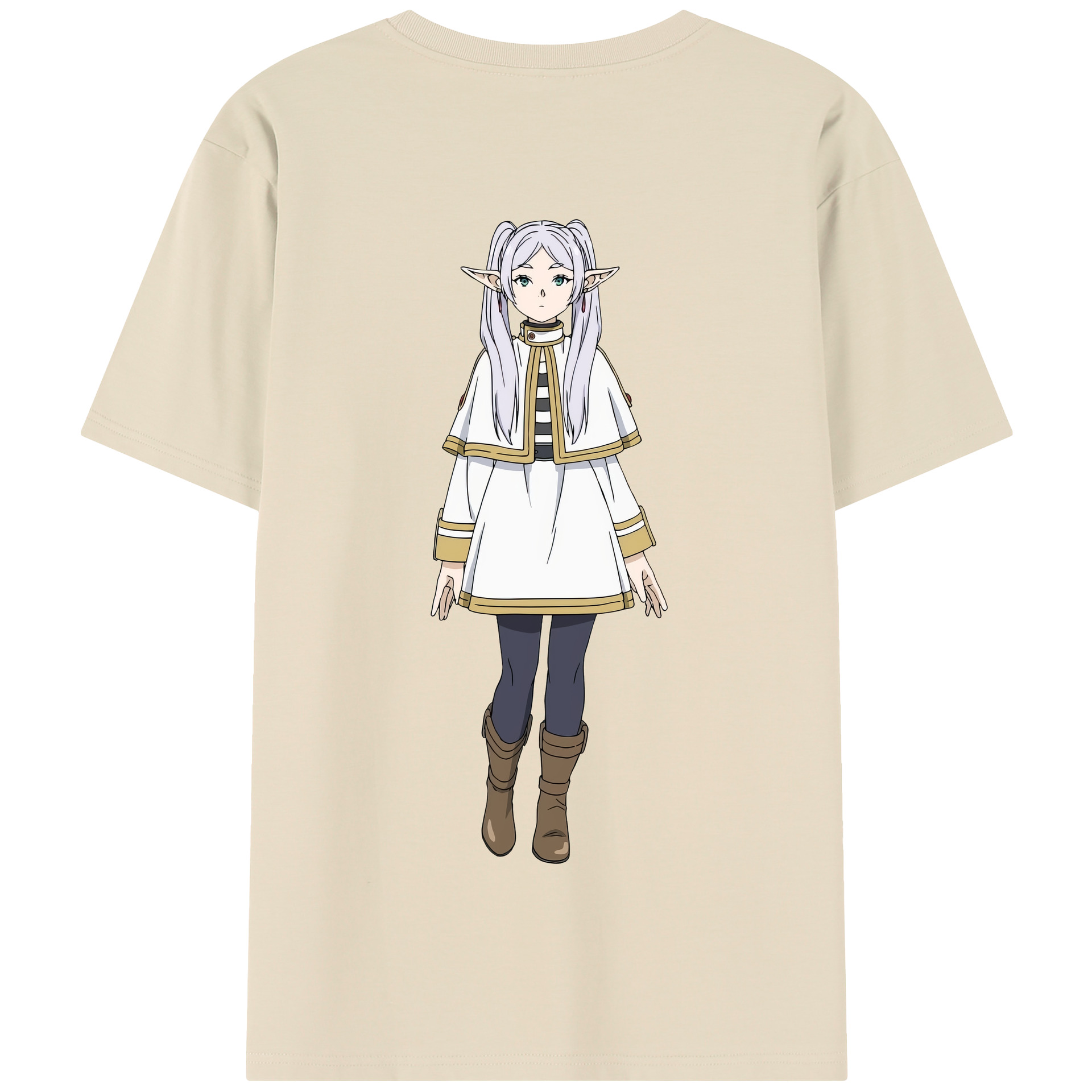 （画像用） 葬送のフリーレン Frieren 綿100％半袖Tシャツ（背面プリント）