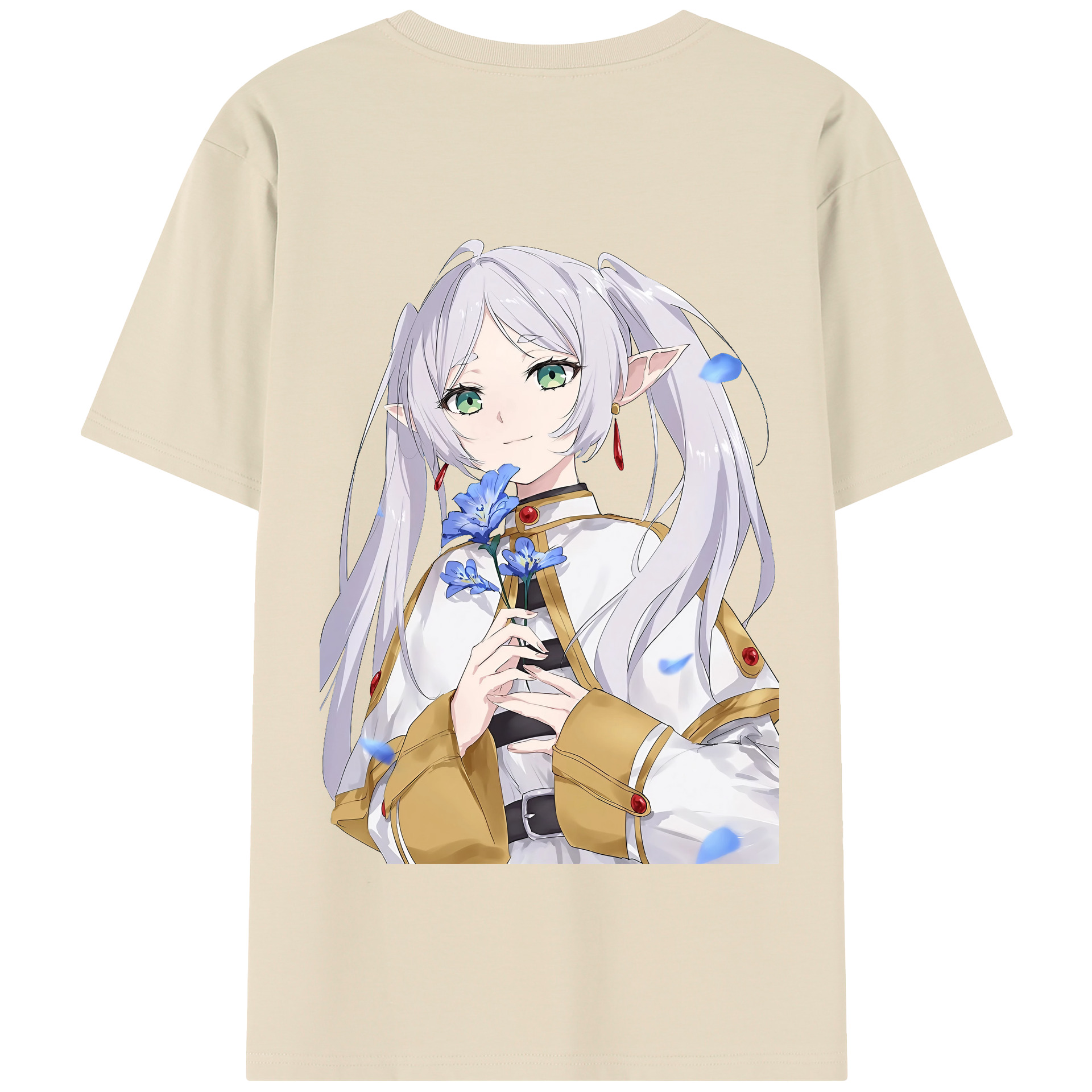 （画像用） 葬送のフリーレン Frieren 綿100％半袖Tシャツ（背面プリント）