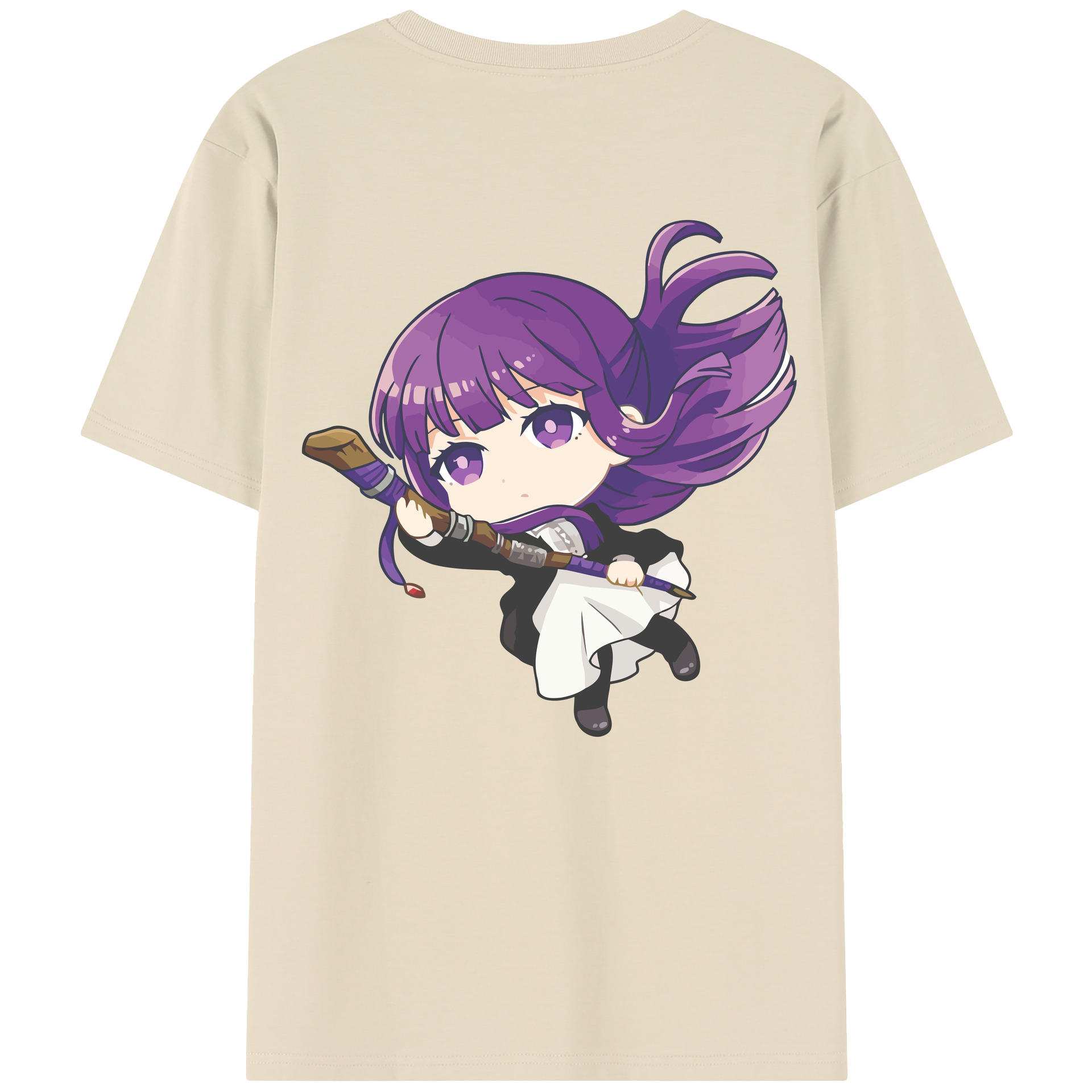 （画像用） 葬送のフリーレン Frieren 綿100％半袖Tシャツ（背面プリント）