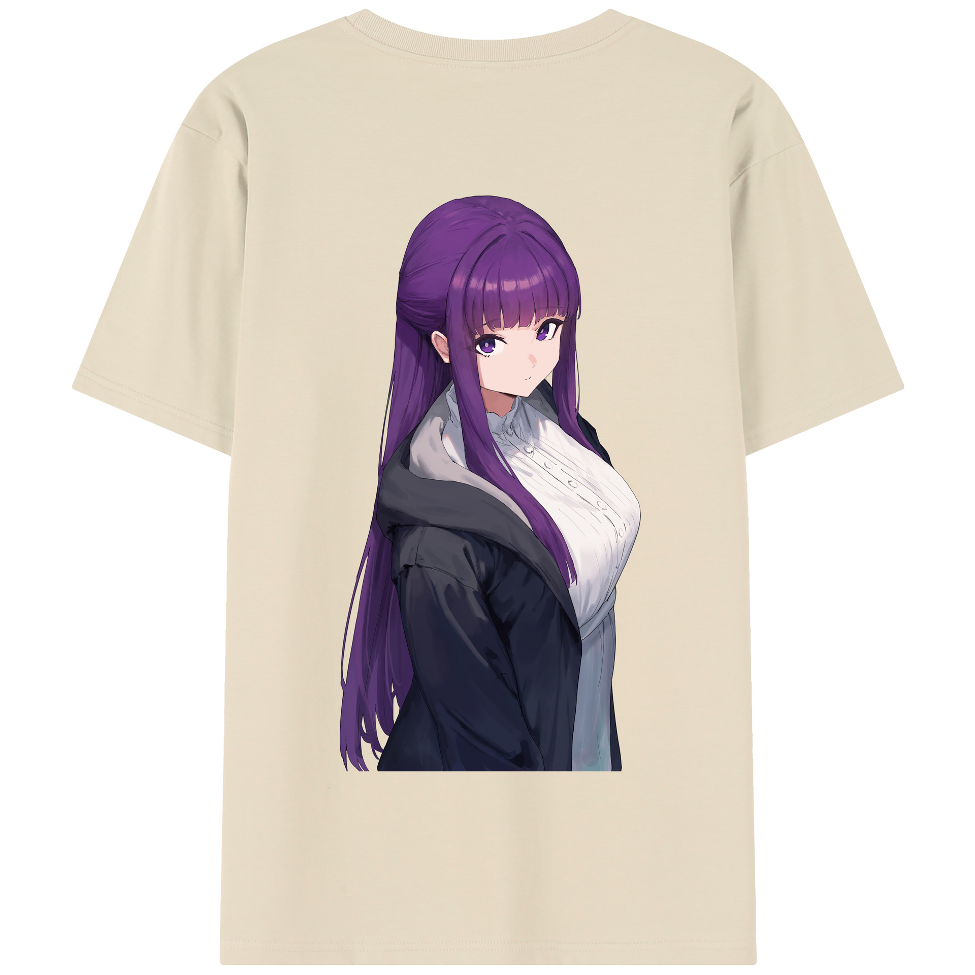 （画像用） 葬送のフリーレン Frieren 綿100％半袖Tシャツ（背面プリント）