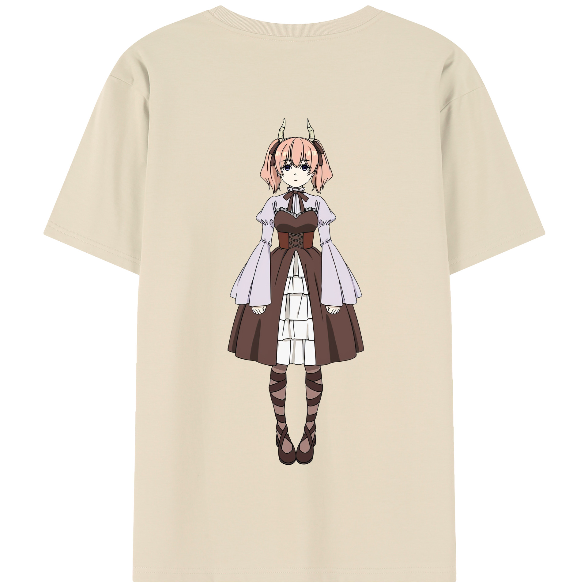 （画像用） 葬送のフリーレン Frieren 綿100％半袖Tシャツ（背面プリント）