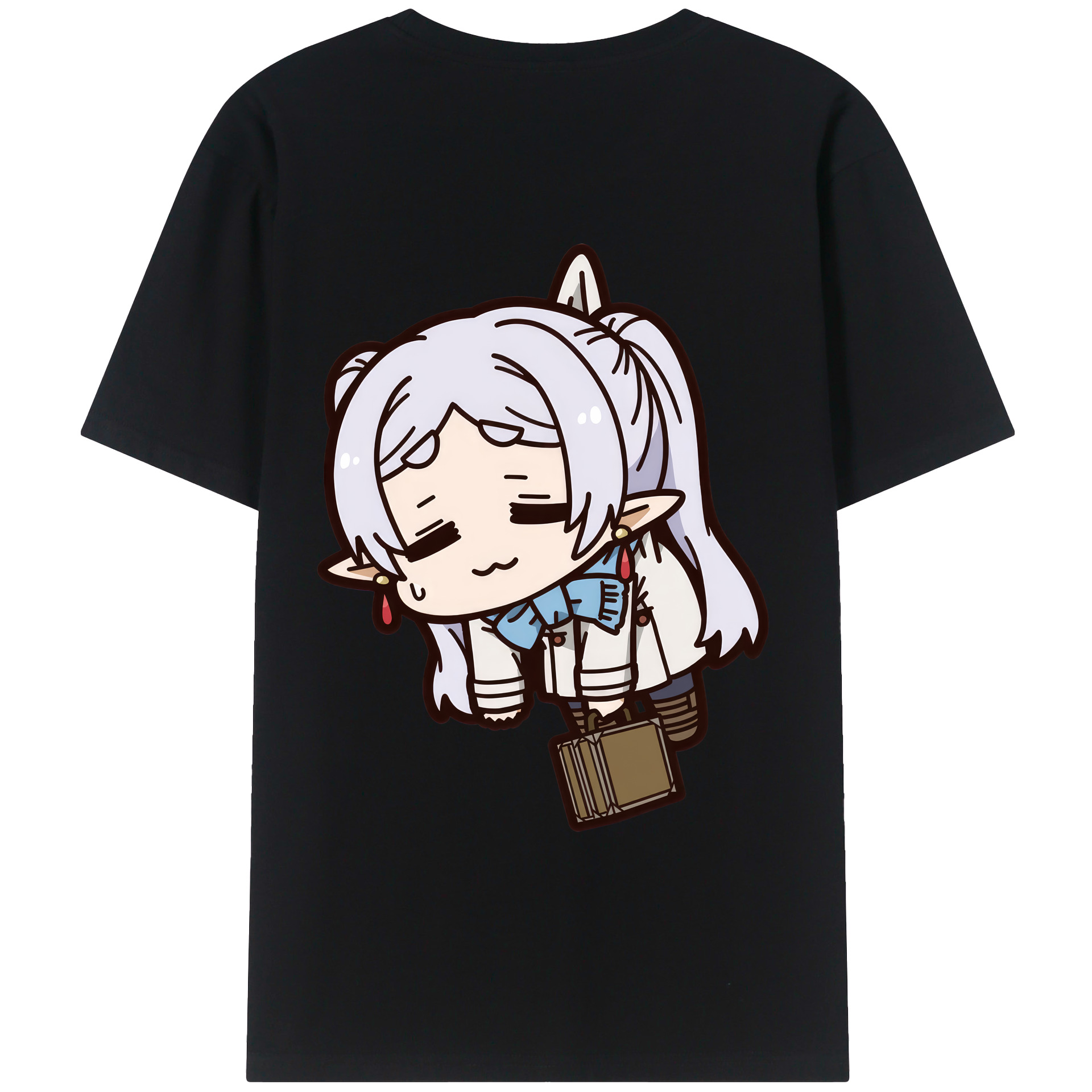 （画像用） 葬送のフリーレン Frieren 綿100％半袖Tシャツ（背面プリント）