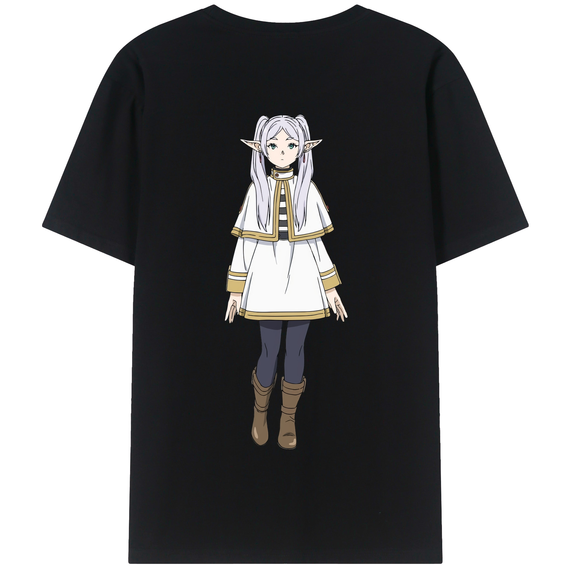 （画像用） 葬送のフリーレン Frieren 綿100％半袖Tシャツ（背面プリント）
