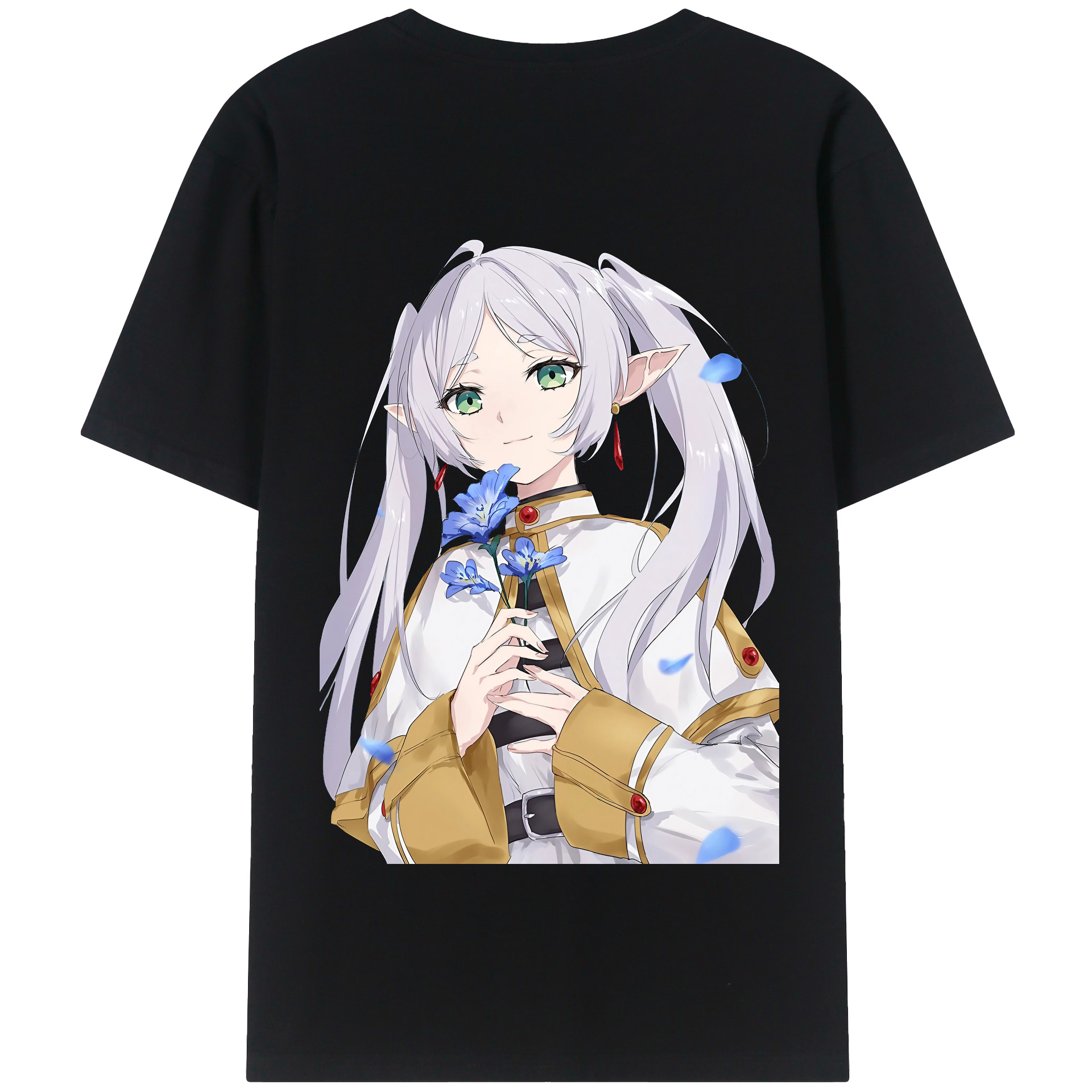 （画像用） 葬送のフリーレン Frieren 綿100％半袖Tシャツ（背面プリント）