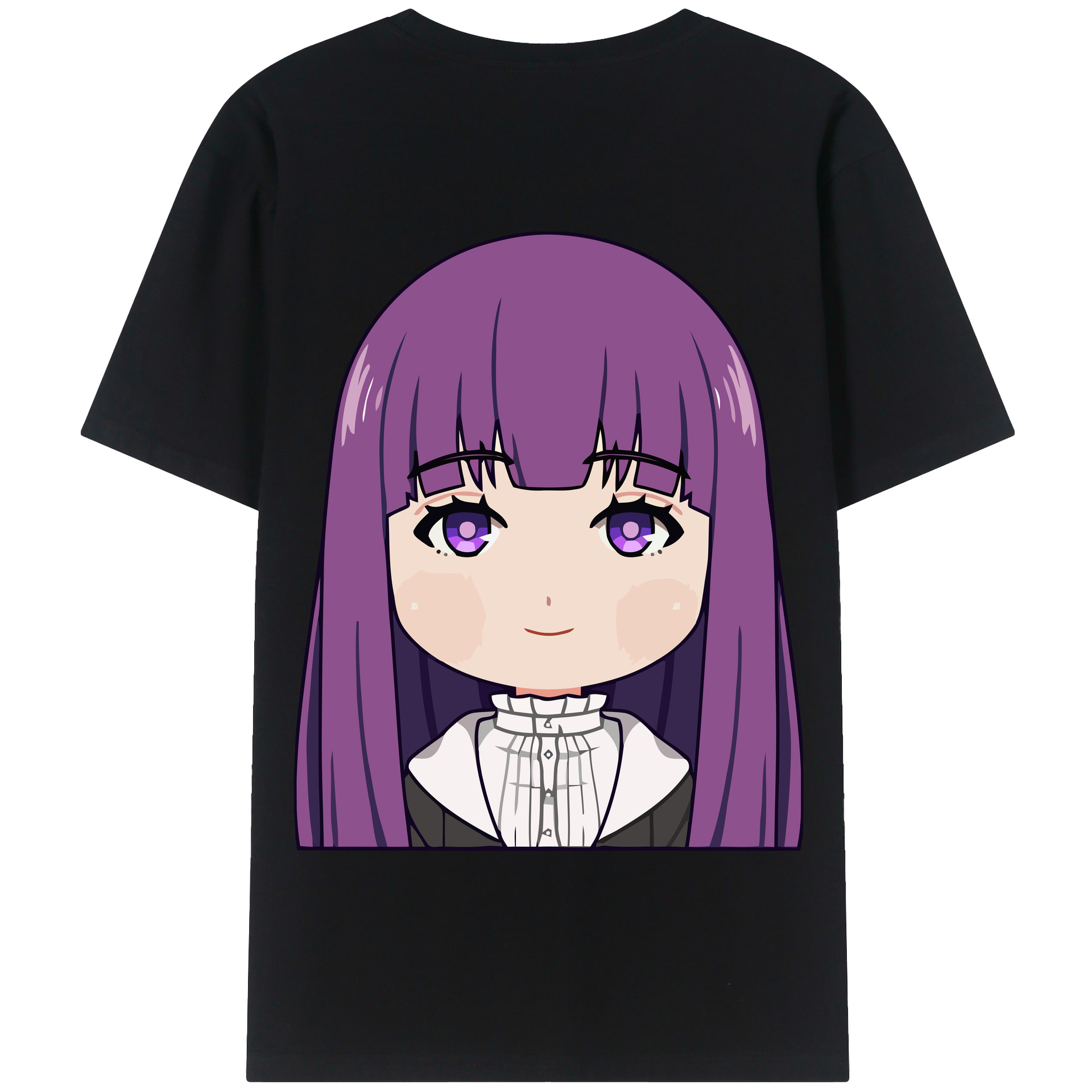 （画像用） 葬送のフリーレン Frieren 綿100％半袖Tシャツ（背面プリント）