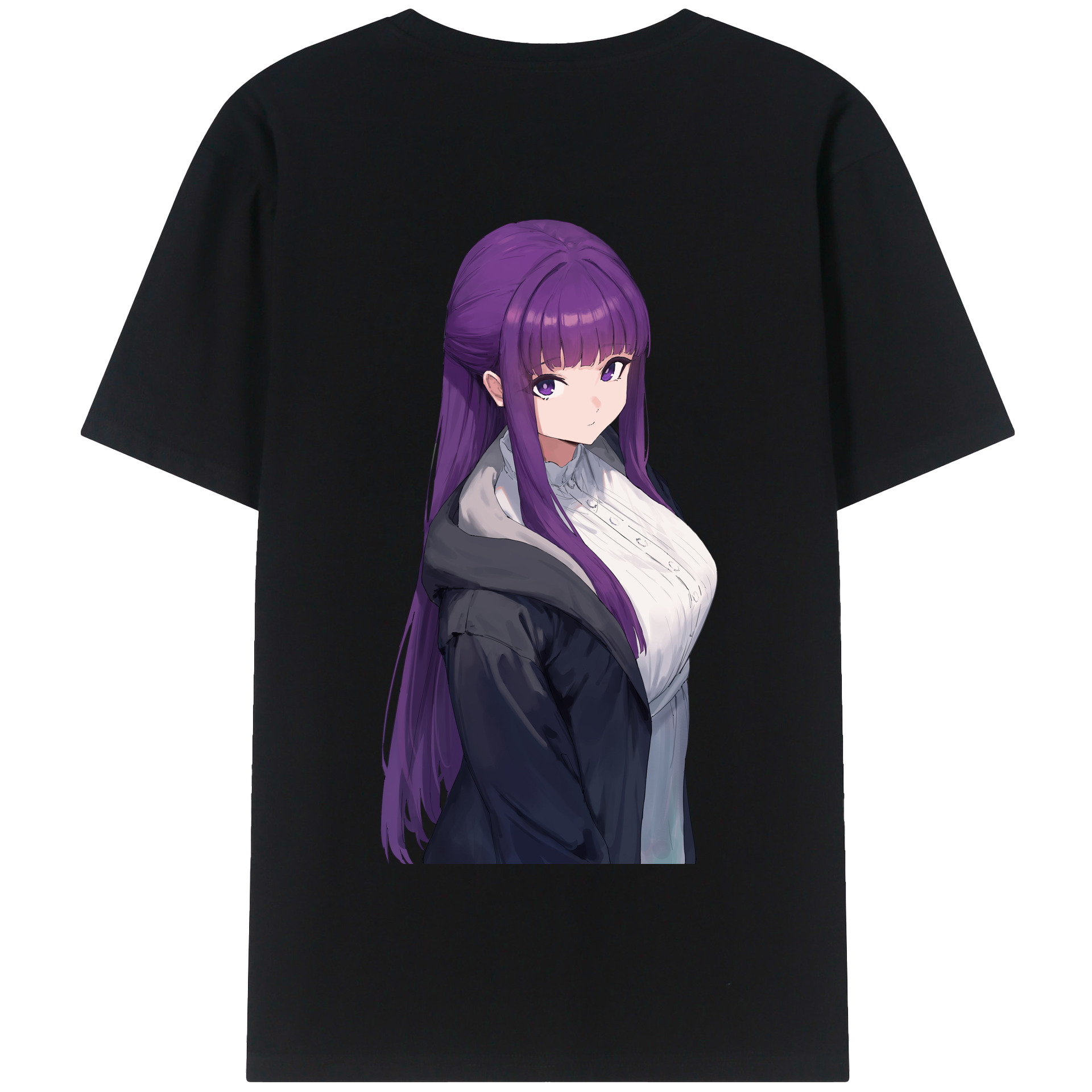 （画像用） 葬送のフリーレン Frieren 綿100％半袖Tシャツ（背面プリント）