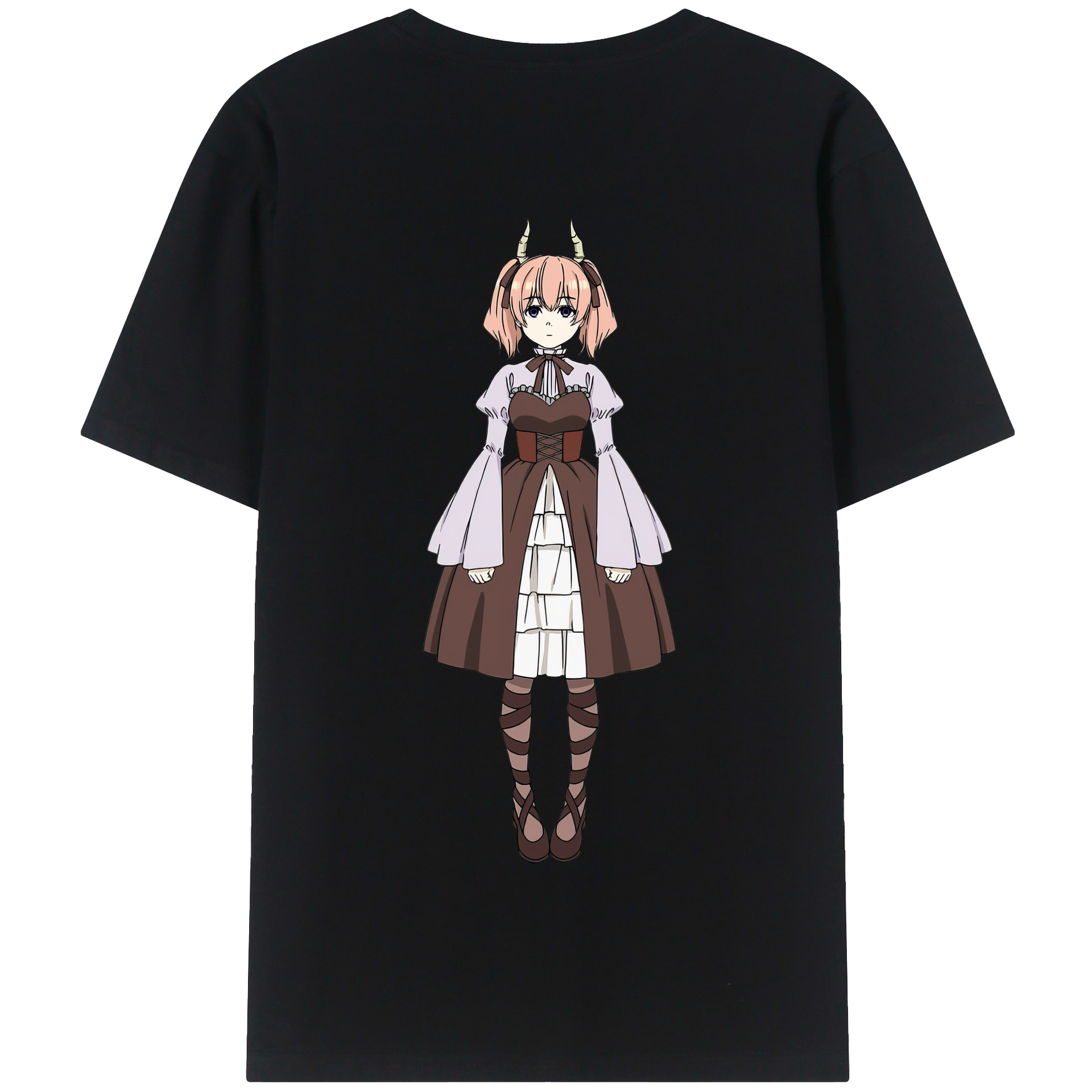 （画像用） 葬送のフリーレン Frieren 綿100％半袖Tシャツ（背面プリント）