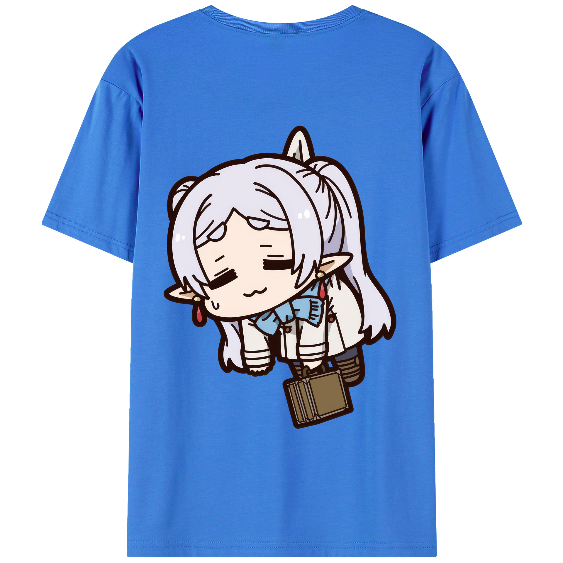 （画像用） 葬送のフリーレン Frieren 綿100％半袖Tシャツ（背面プリント）