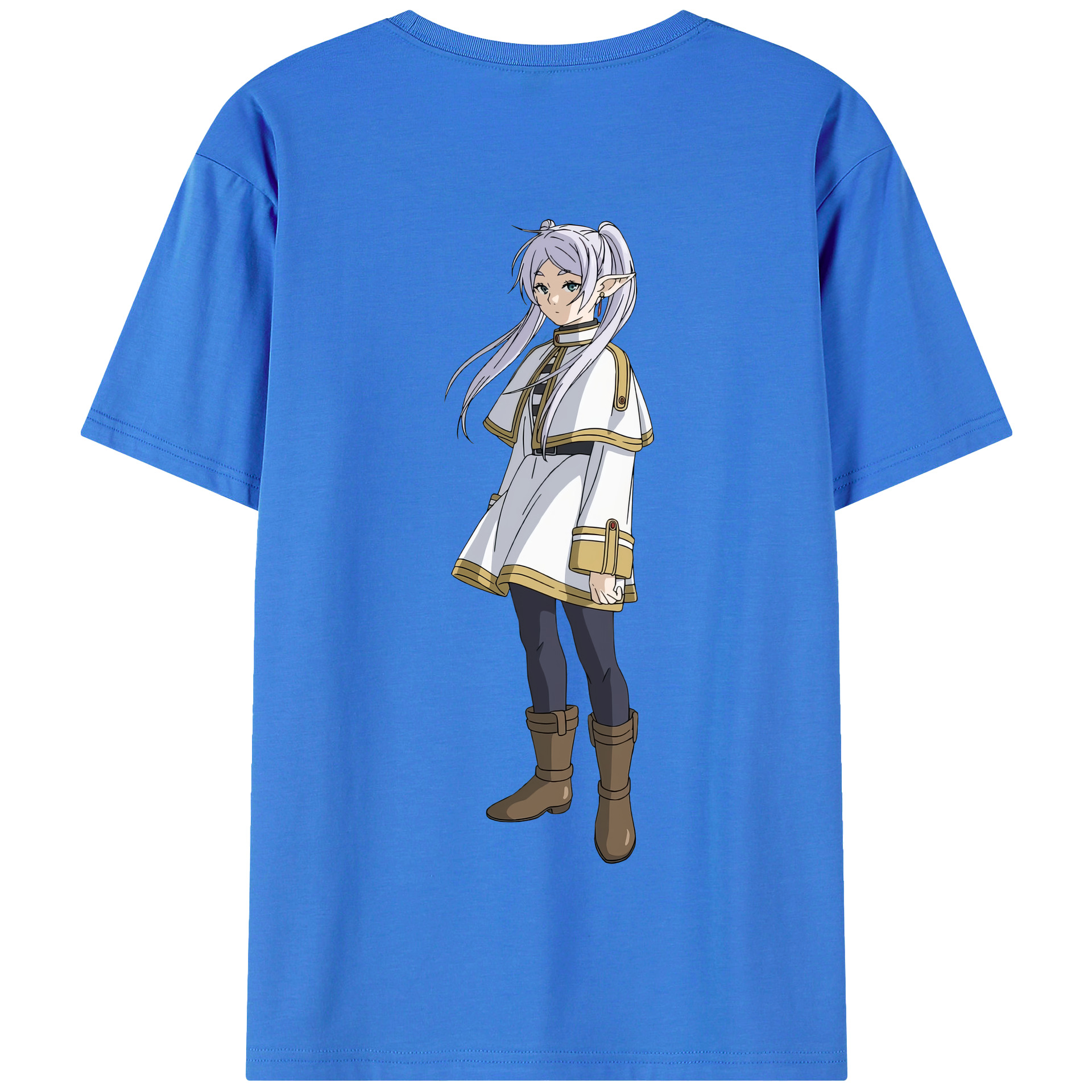 （画像用） 葬送のフリーレン Frieren 綿100％半袖Tシャツ（背面プリント）