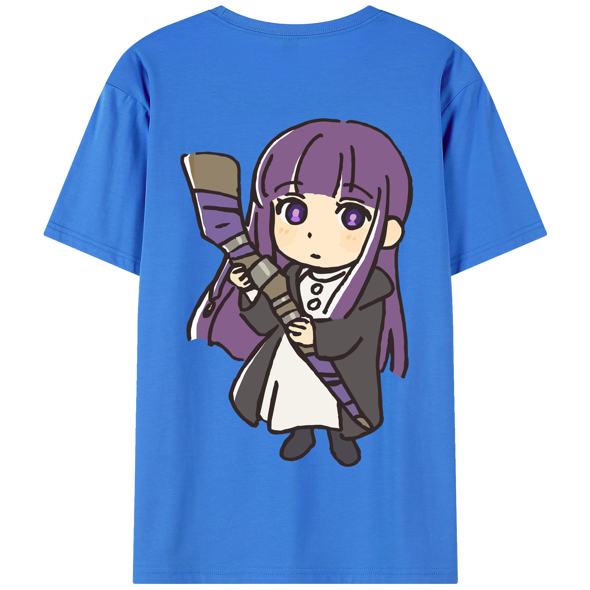（画像用） 葬送のフリーレン Frieren 綿100％半袖Tシャツ（背面プリント）
