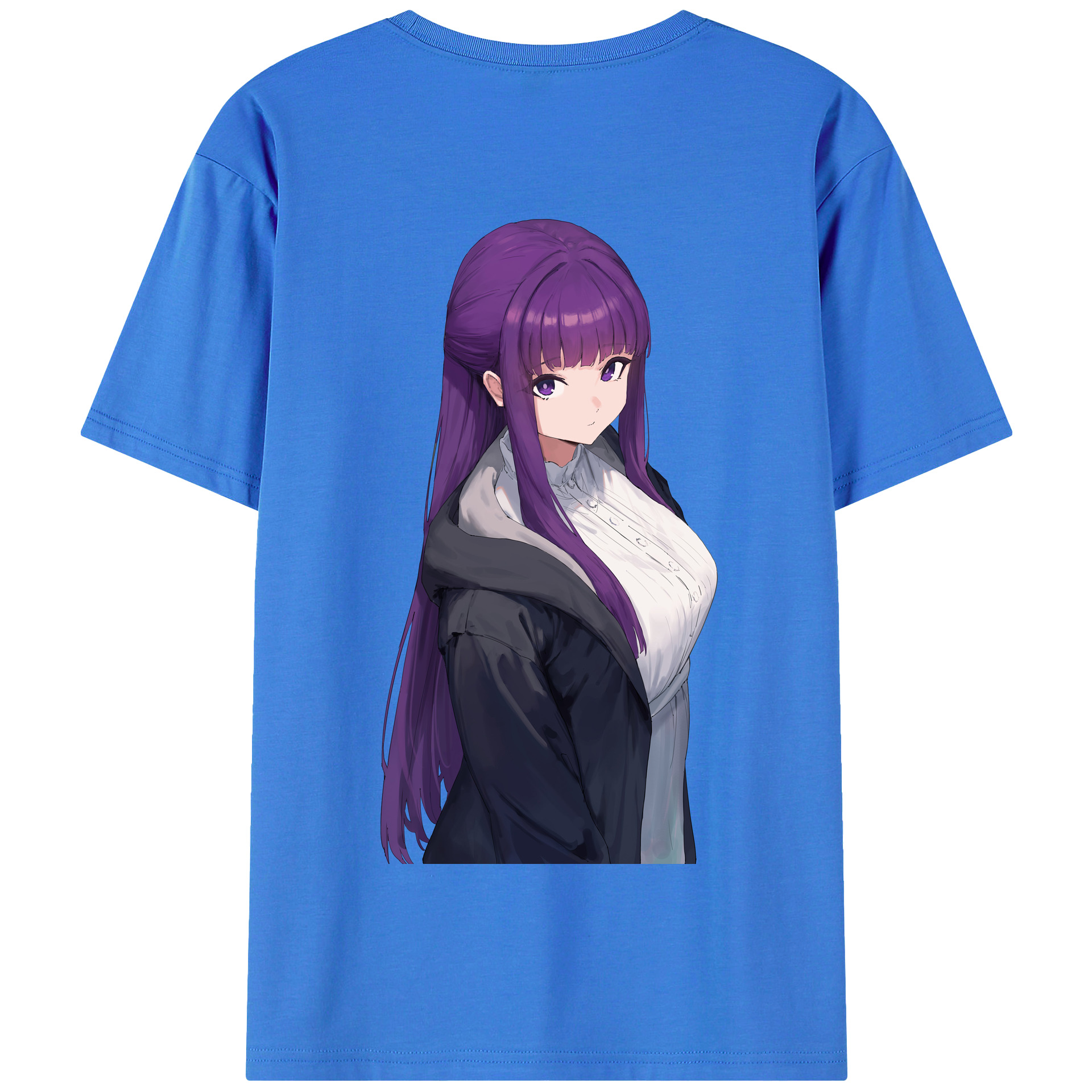 （画像用） 葬送のフリーレン Frieren 綿100％半袖Tシャツ（背面プリント）