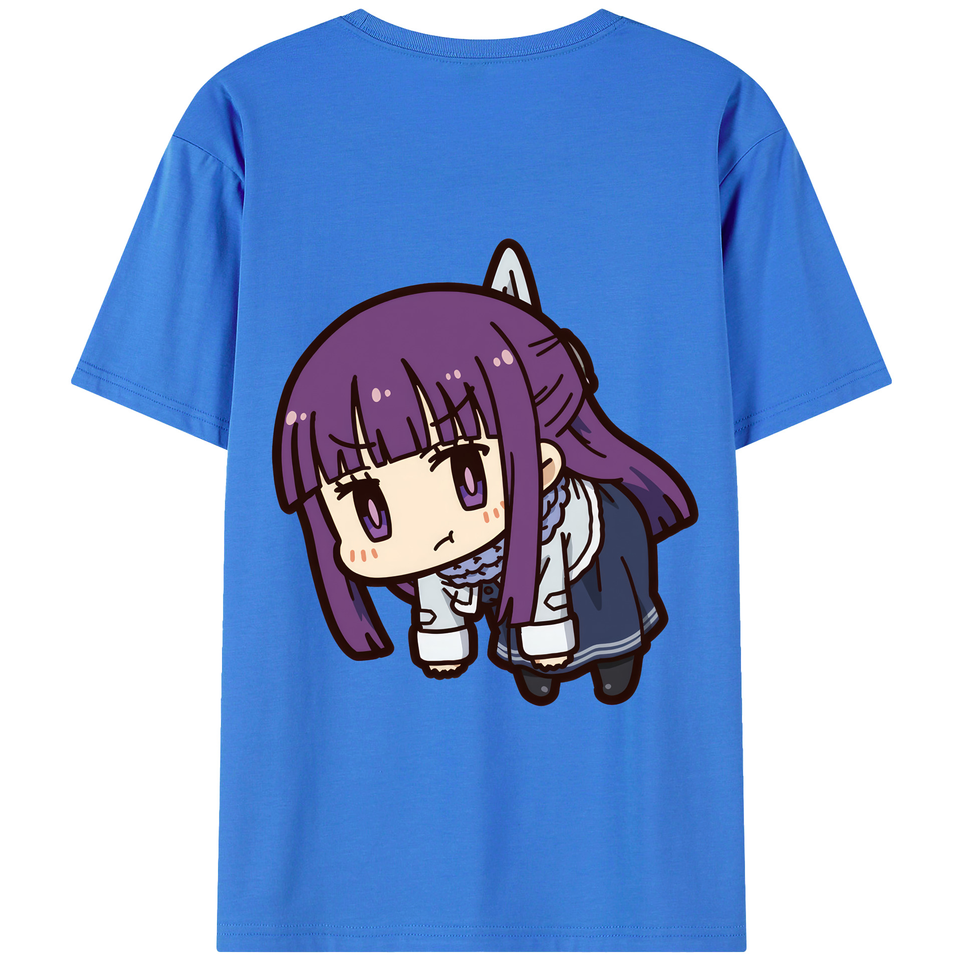 （画像用） 葬送のフリーレン Frieren 綿100％半袖Tシャツ（背面プリント）