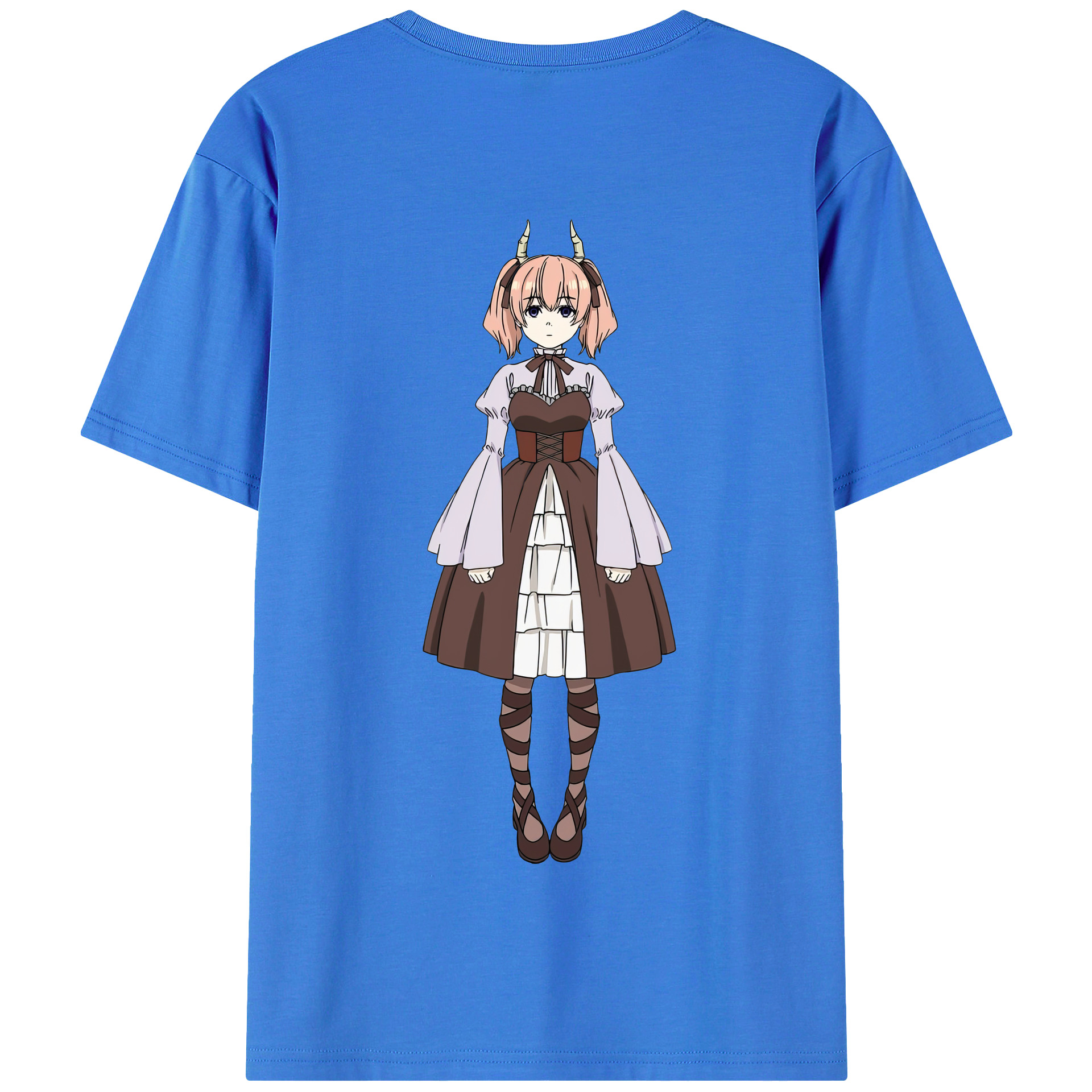 （画像用） 葬送のフリーレン Frieren 綿100％半袖Tシャツ（背面プリント）