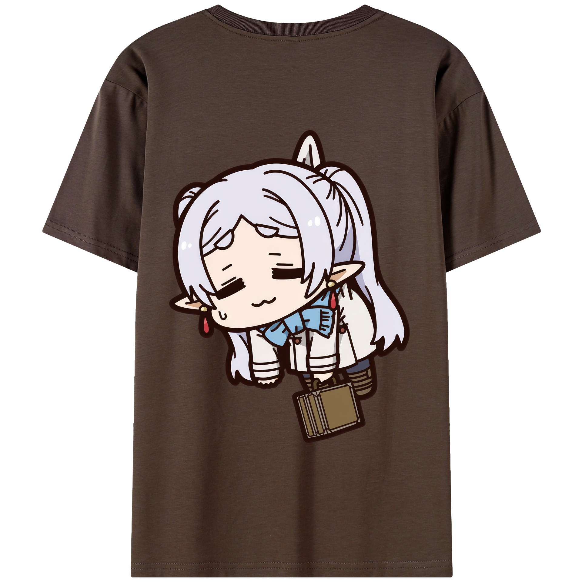 （画像用） 葬送のフリーレン Frieren 綿100％半袖Tシャツ（背面プリント）