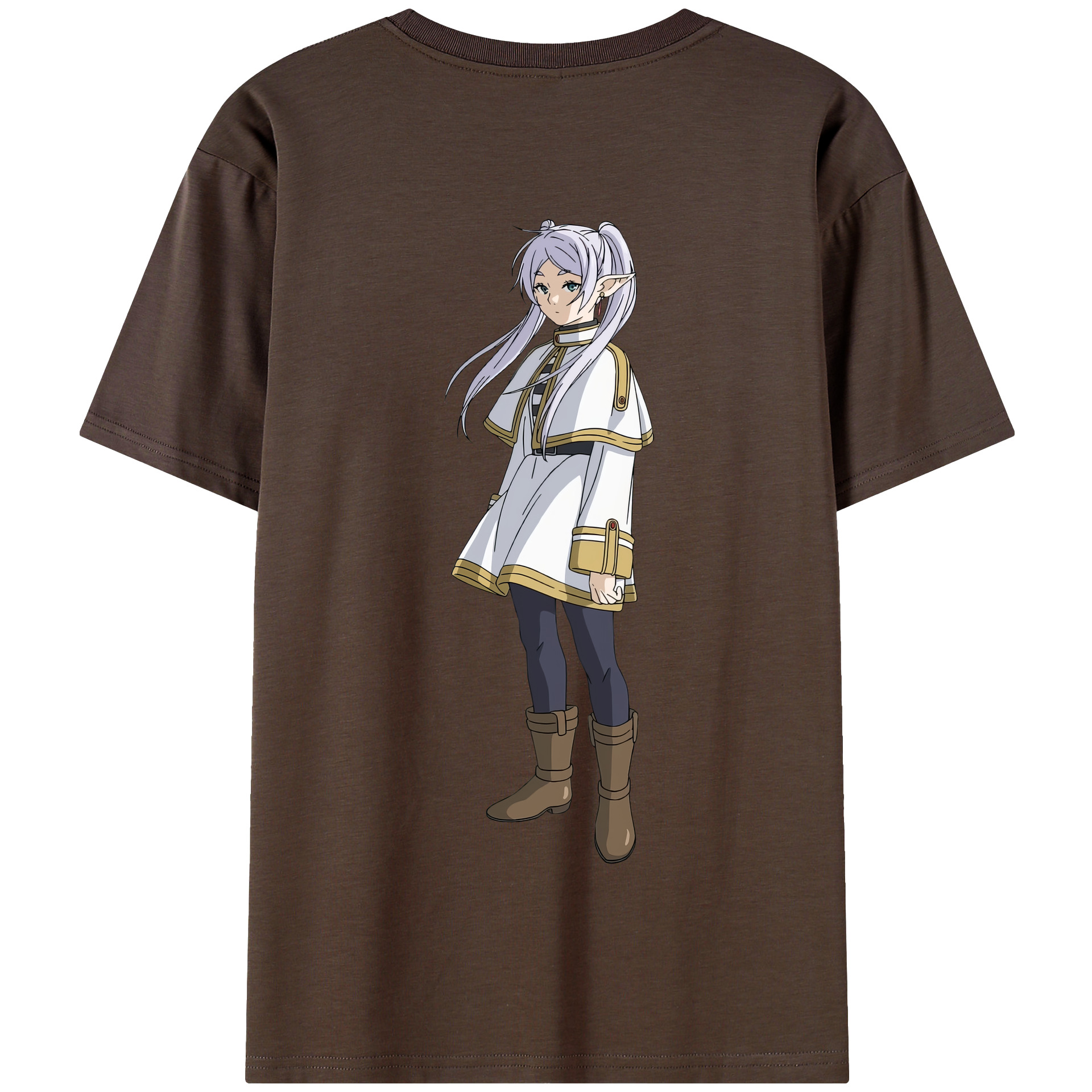 （画像用） 葬送のフリーレン Frieren 綿100％半袖Tシャツ（背面プリント）