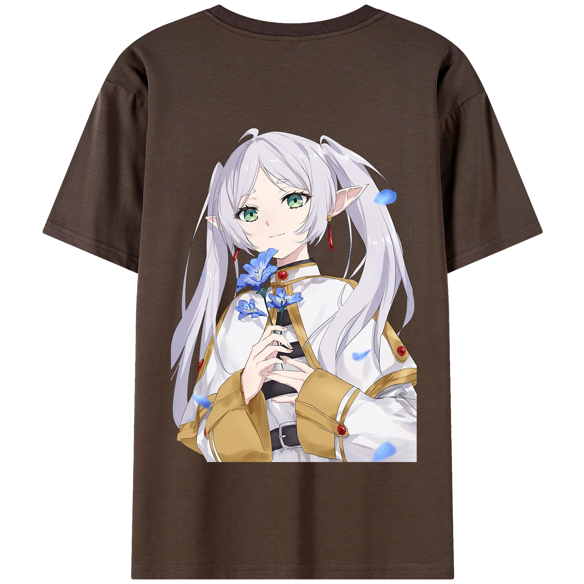 （画像用） 葬送のフリーレン Frieren 綿100％半袖Tシャツ（背面プリント）