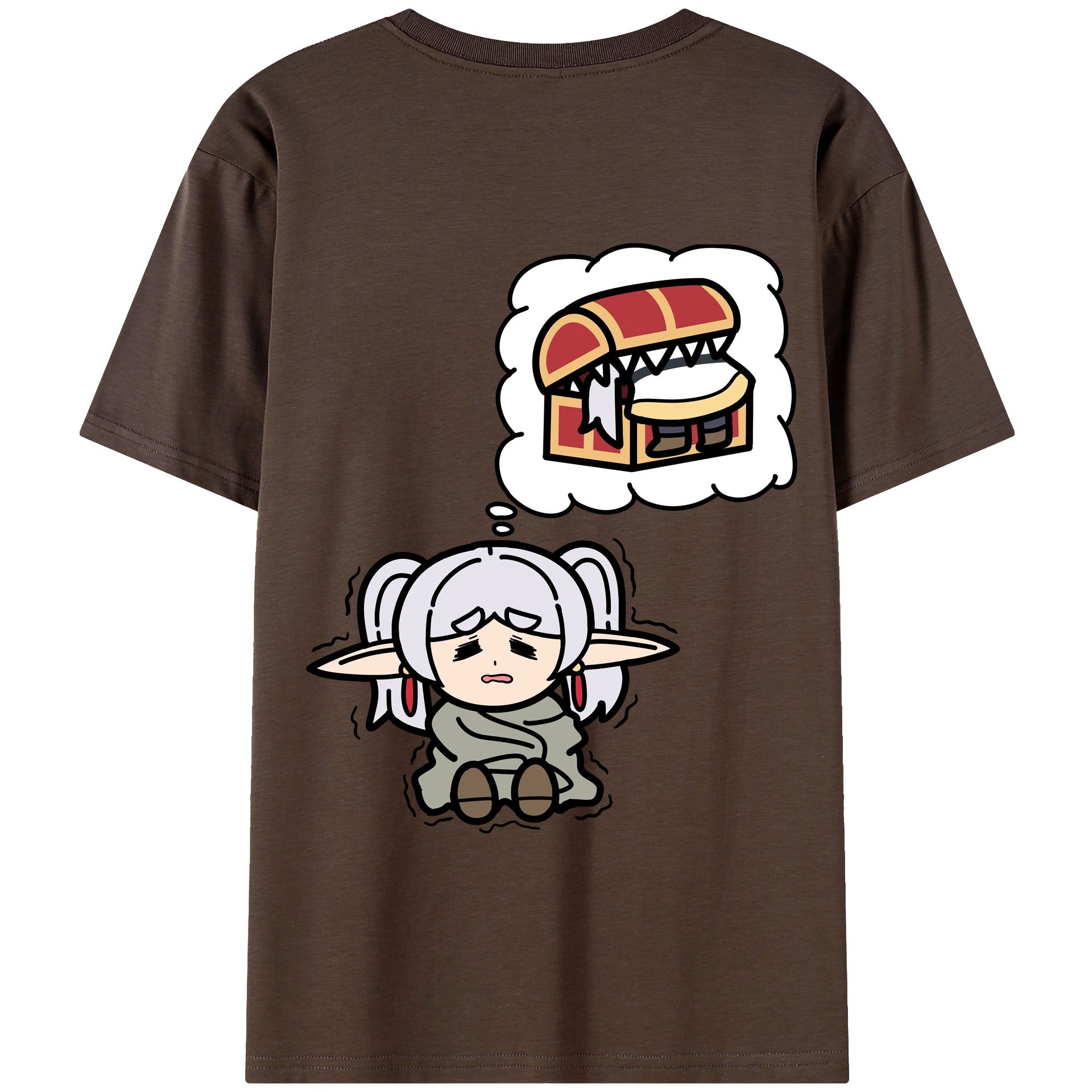（画像用） 葬送のフリーレン Frieren 綿100％半袖Tシャツ（背面プリント）