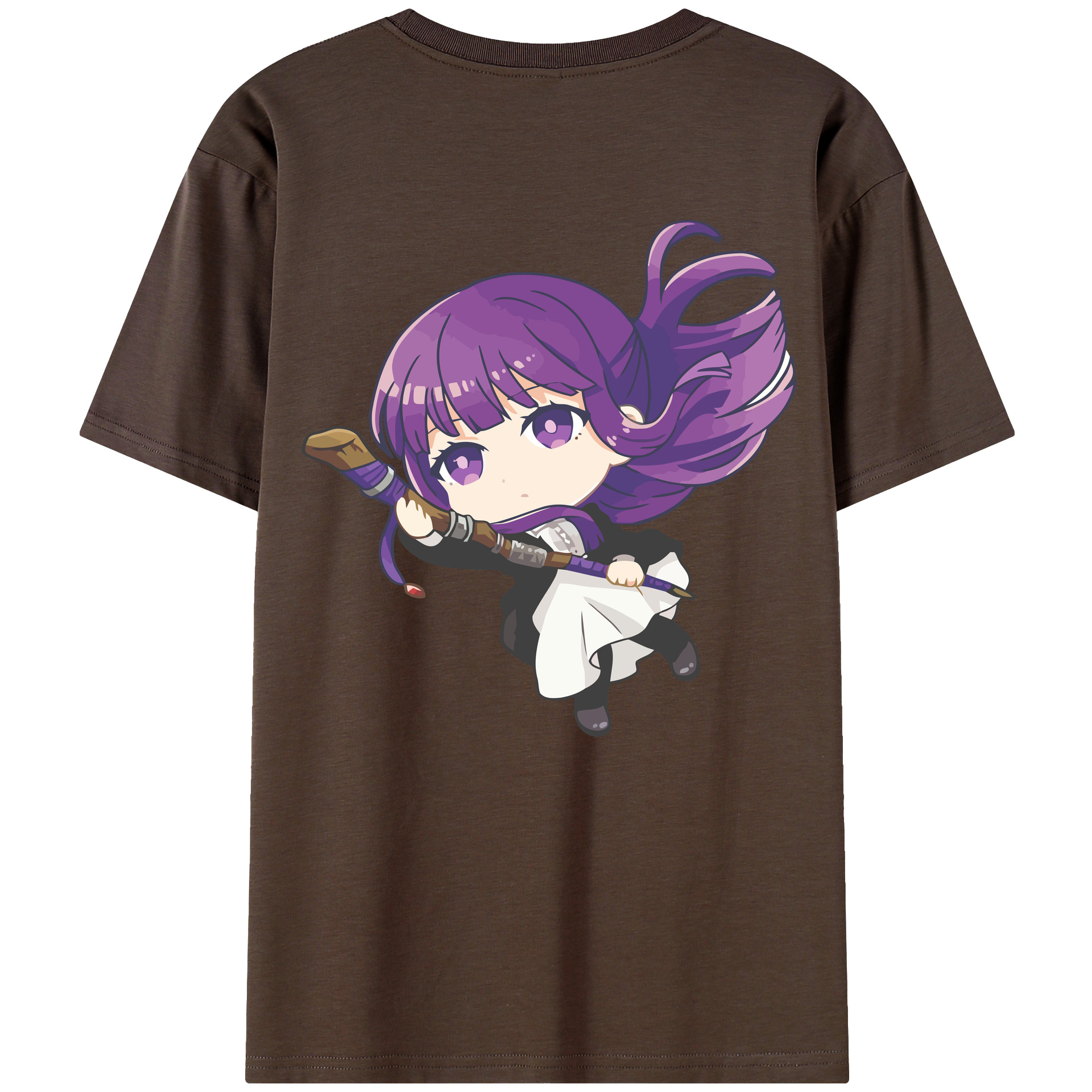 （画像用） 葬送のフリーレン Frieren 綿100％半袖Tシャツ（背面プリント）