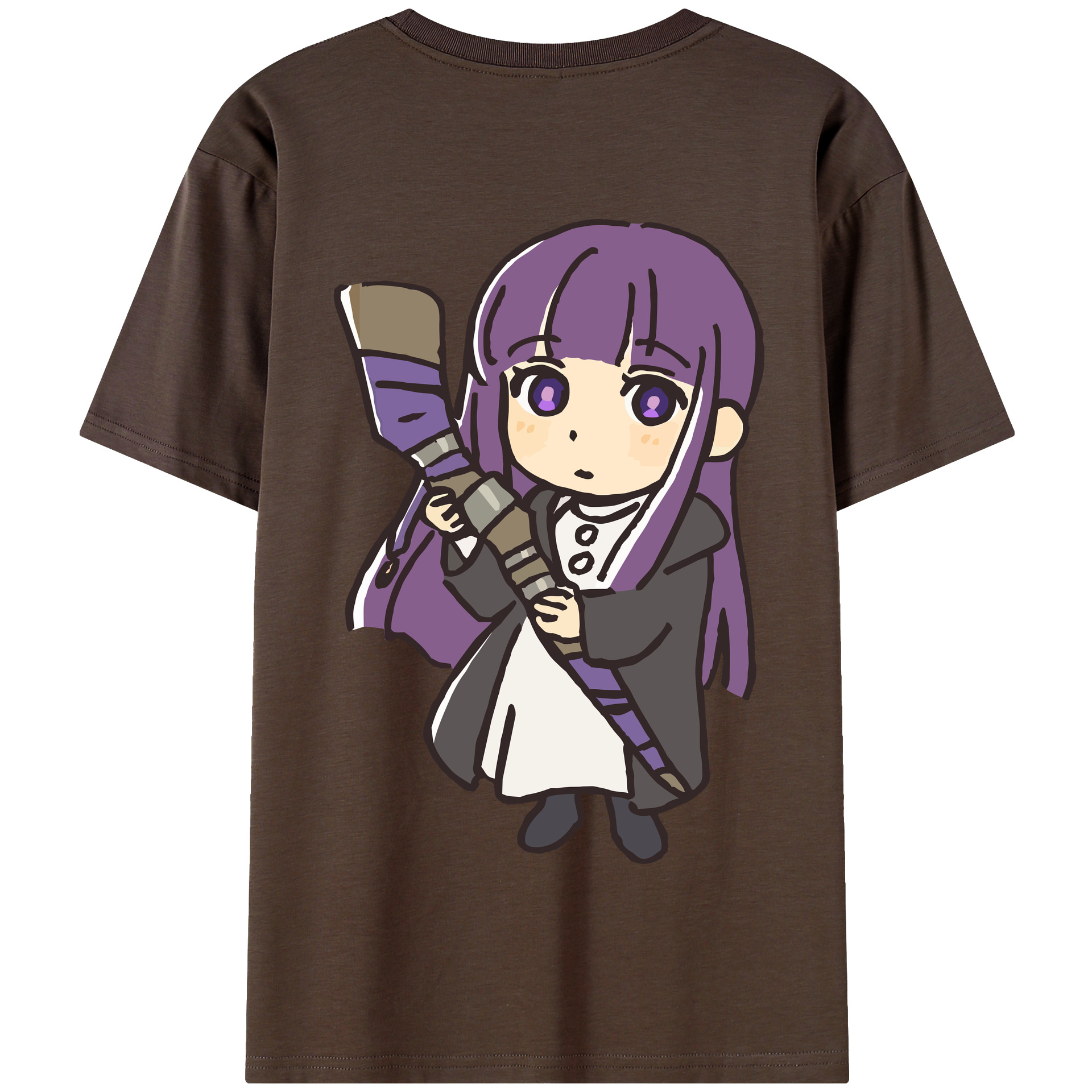 （画像用） 葬送のフリーレン Frieren 綿100％半袖Tシャツ（背面プリント）