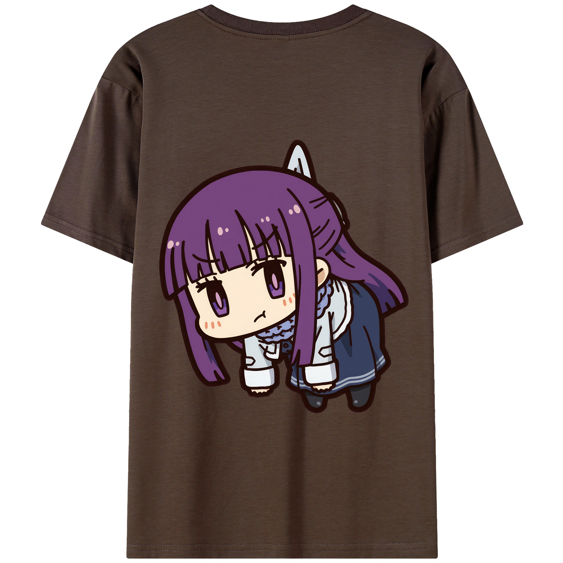 （画像用） 葬送のフリーレン Frieren 綿100％半袖Tシャツ（背面プリント）
