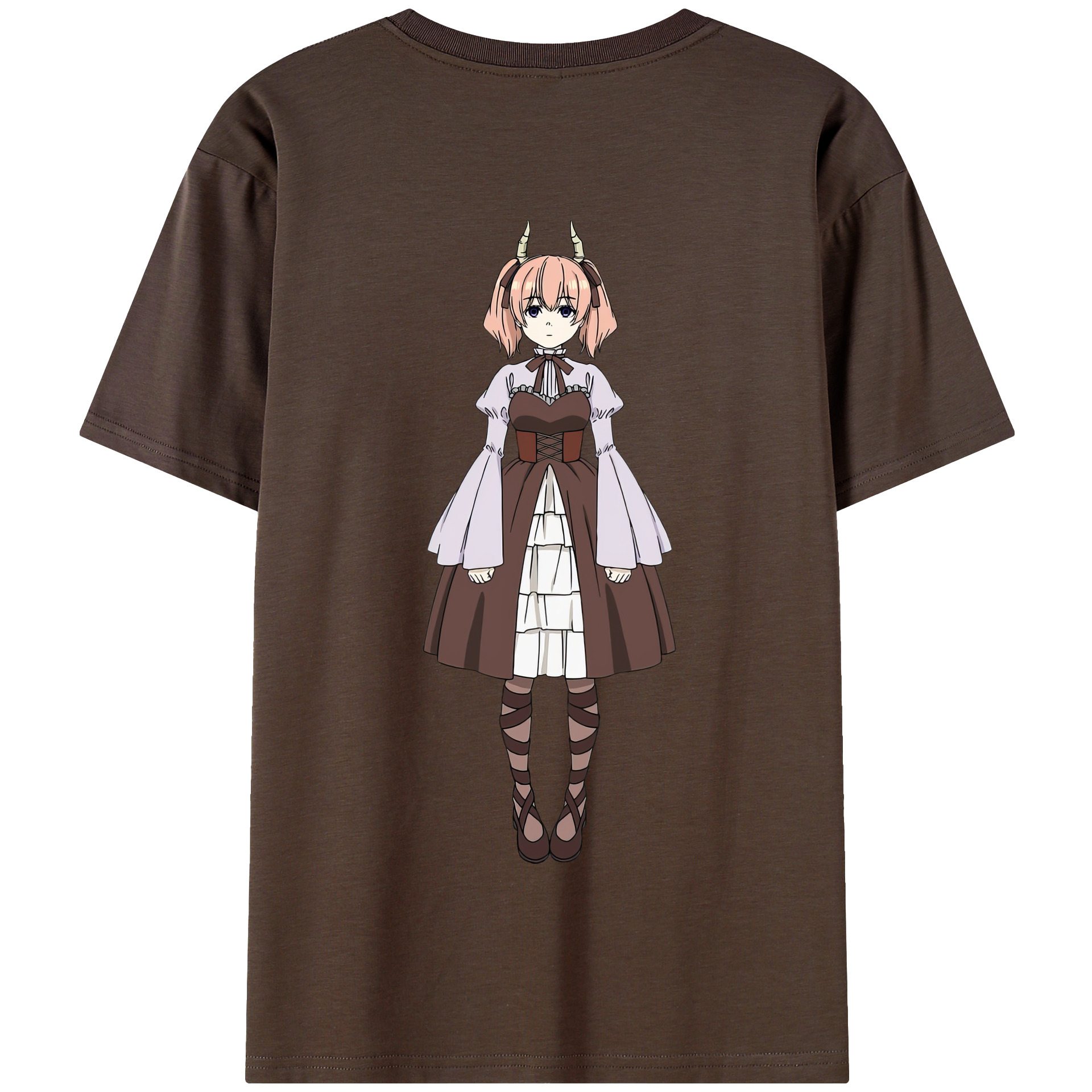 （画像用） 葬送のフリーレン Frieren 綿100％半袖Tシャツ（背面プリント）