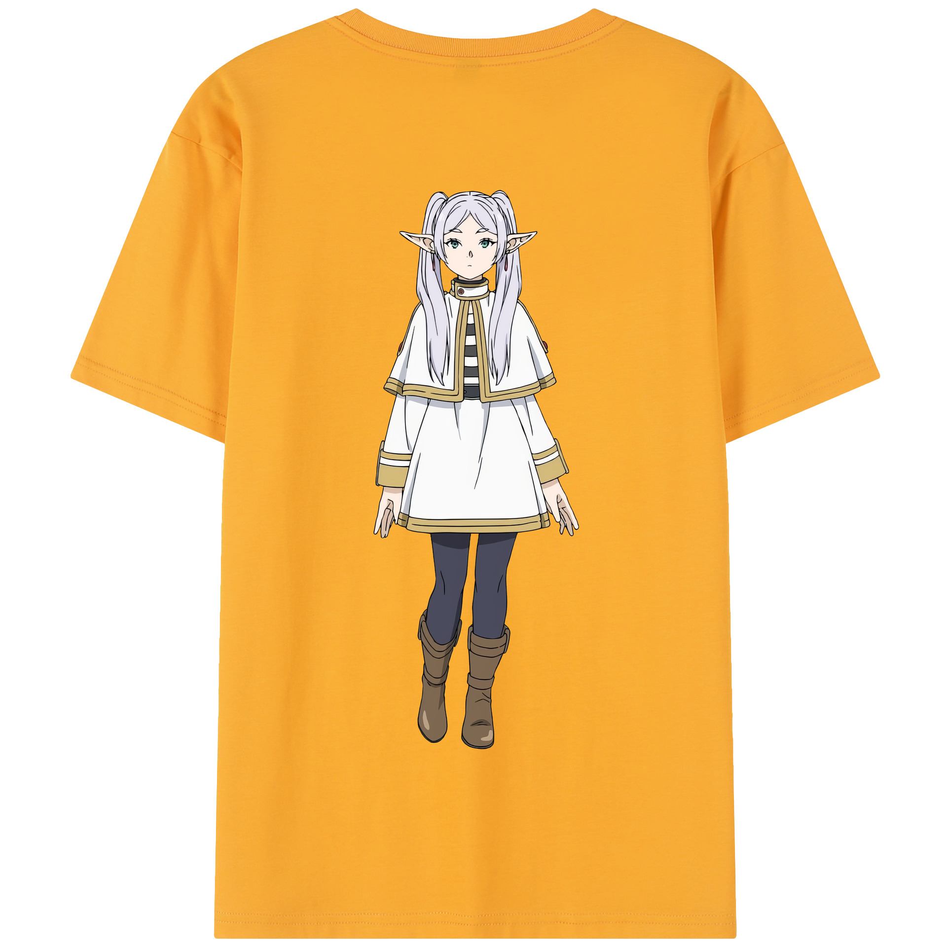 （画像用） 葬送のフリーレン Frieren 綿100％半袖Tシャツ（背面プリント）