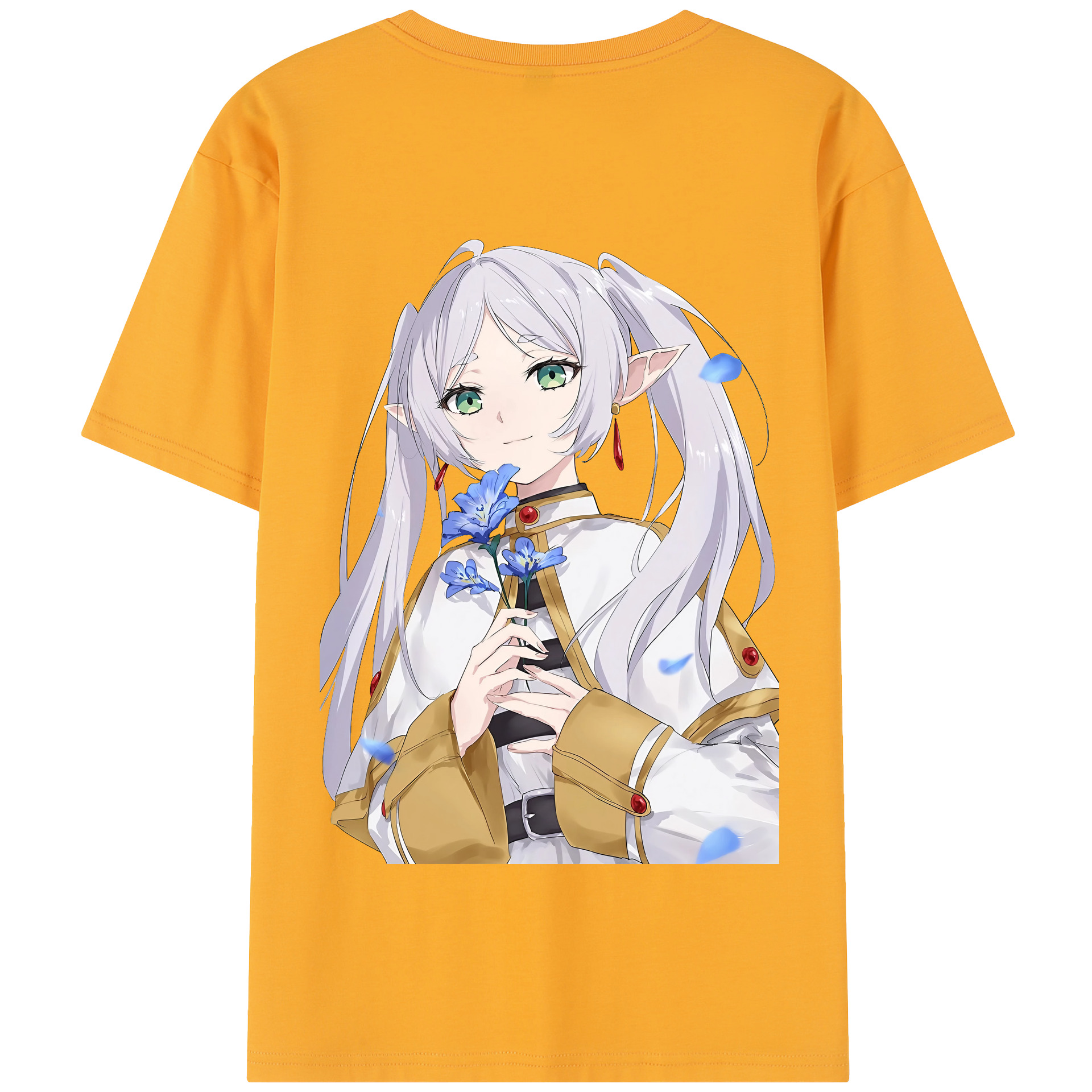 （画像用） 葬送のフリーレン Frieren 綿100％半袖Tシャツ（背面プリント）