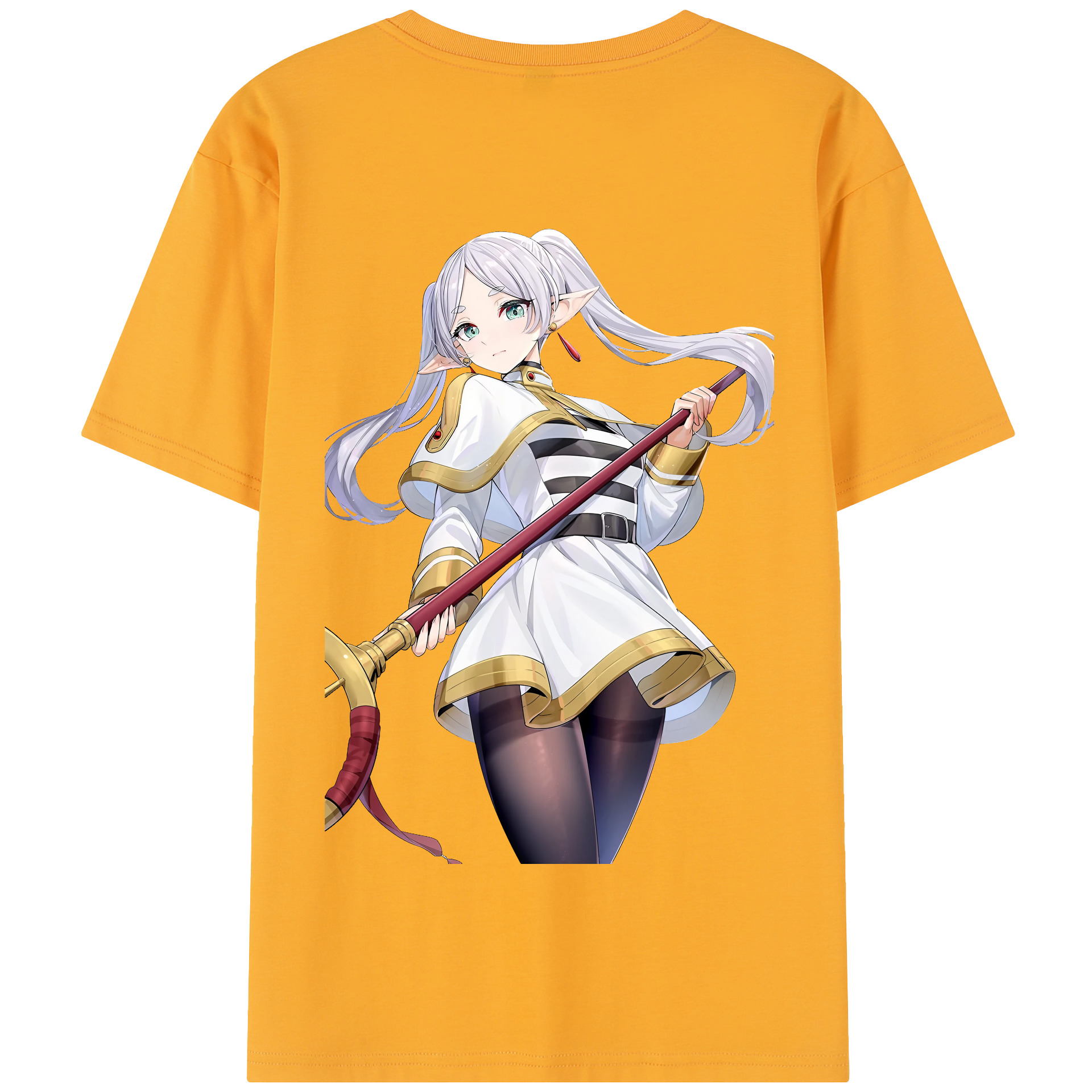 （画像用） 葬送のフリーレン Frieren 綿100％半袖Tシャツ（背面プリント）