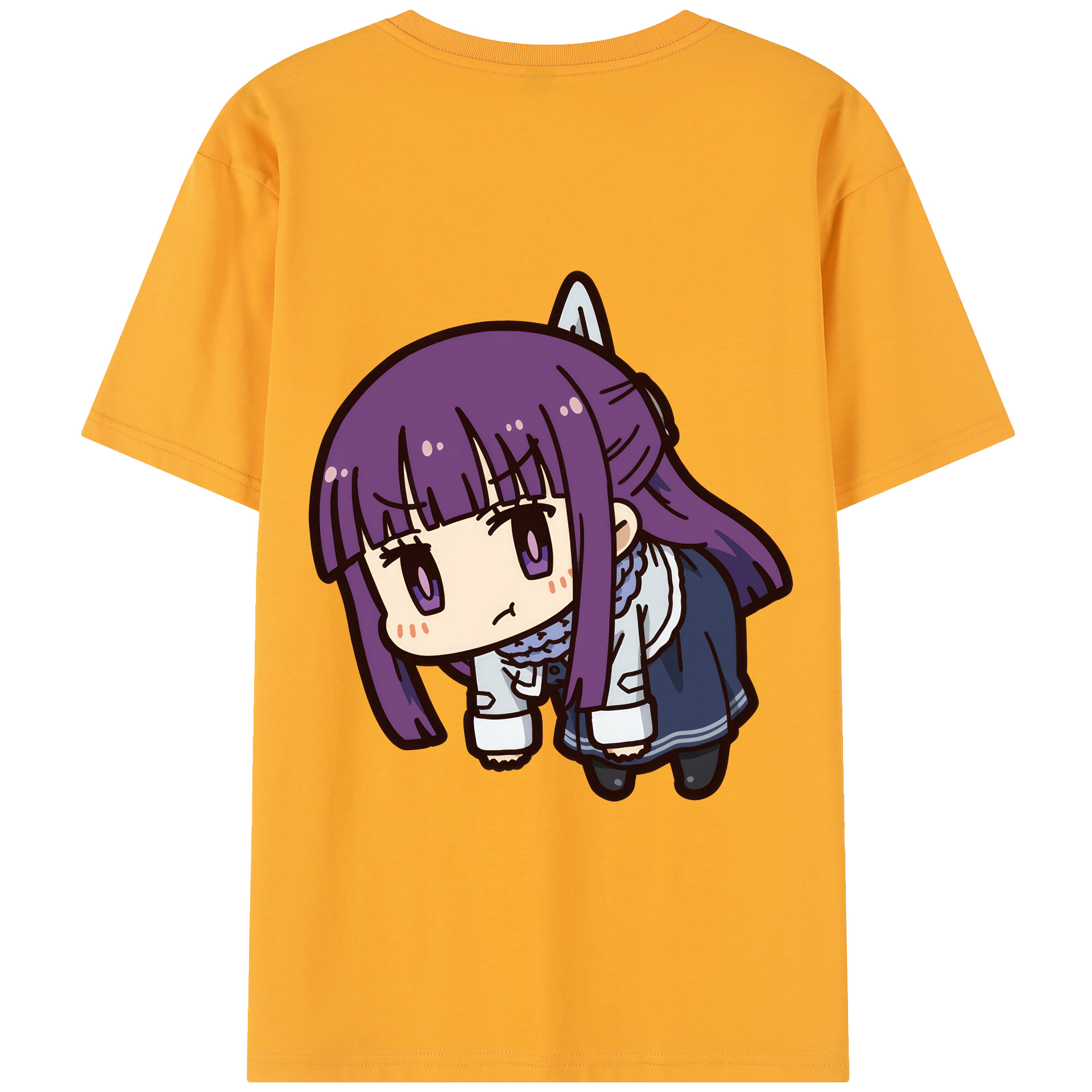 （画像用） 葬送のフリーレン Frieren 綿100％半袖Tシャツ（背面プリント）