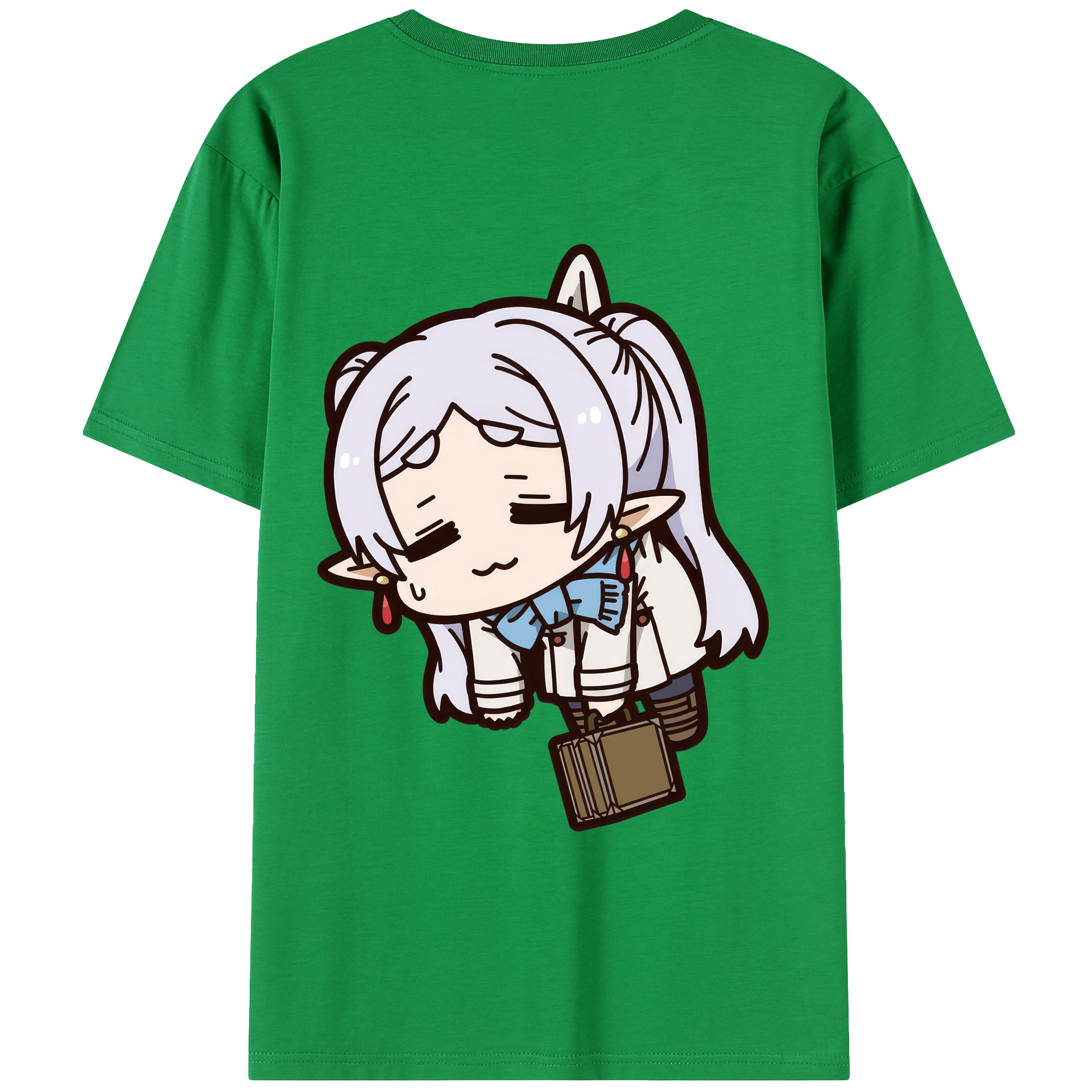（画像用） 葬送のフリーレン Frieren 綿100％半袖Tシャツ（背面プリント）