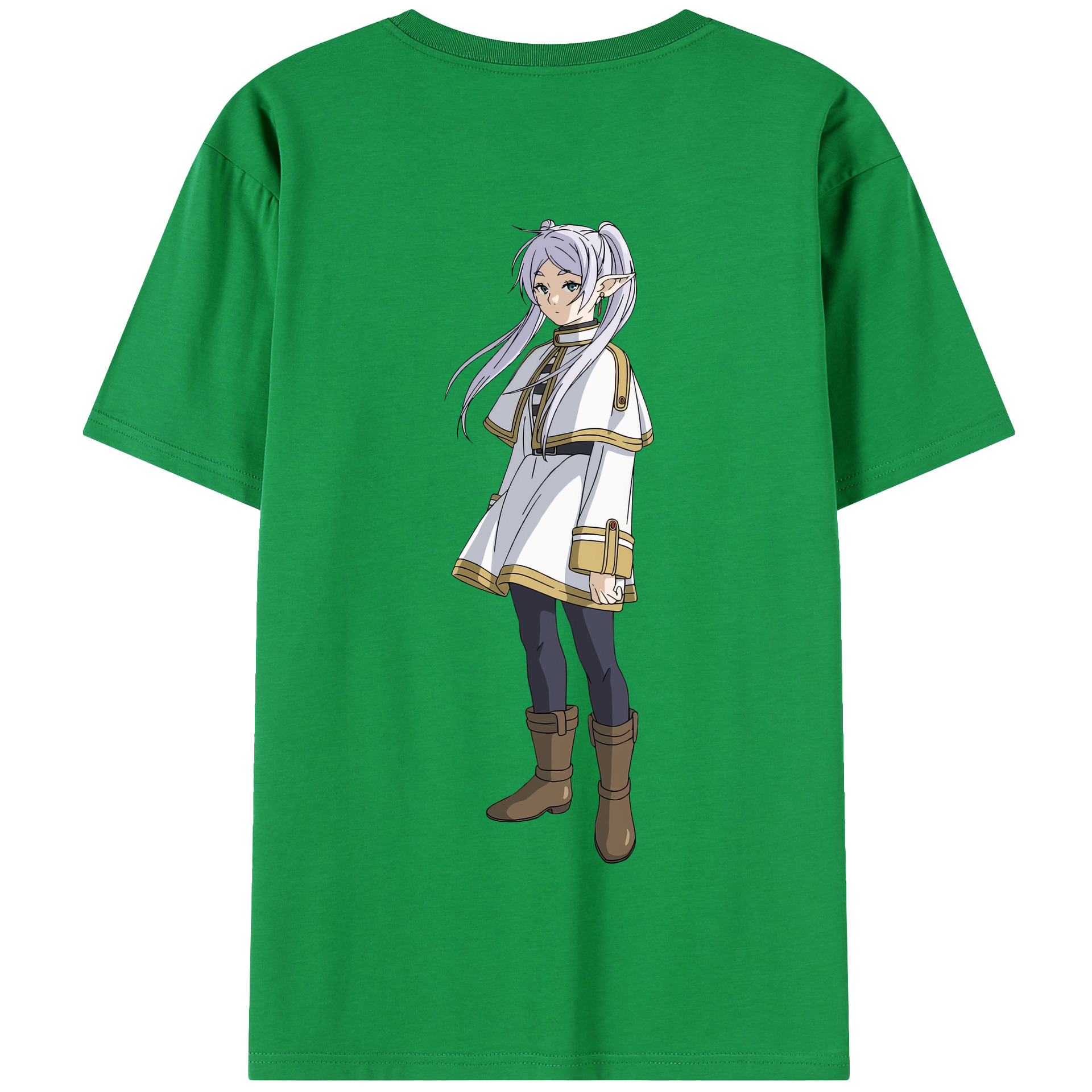 （画像用） 葬送のフリーレン Frieren 綿100％半袖Tシャツ（背面プリント）