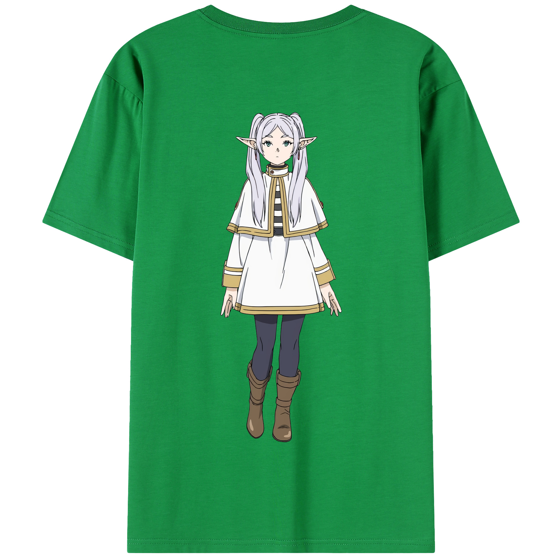 （画像用） 葬送のフリーレン Frieren 綿100％半袖Tシャツ（背面プリント）