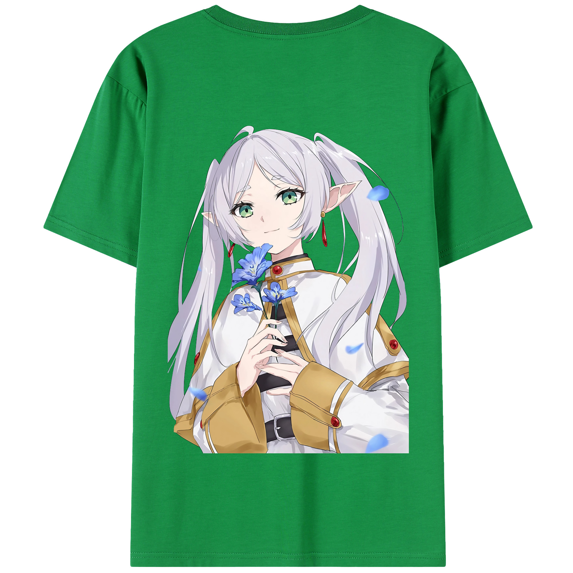 （画像用） 葬送のフリーレン Frieren 綿100％半袖Tシャツ（背面プリント）