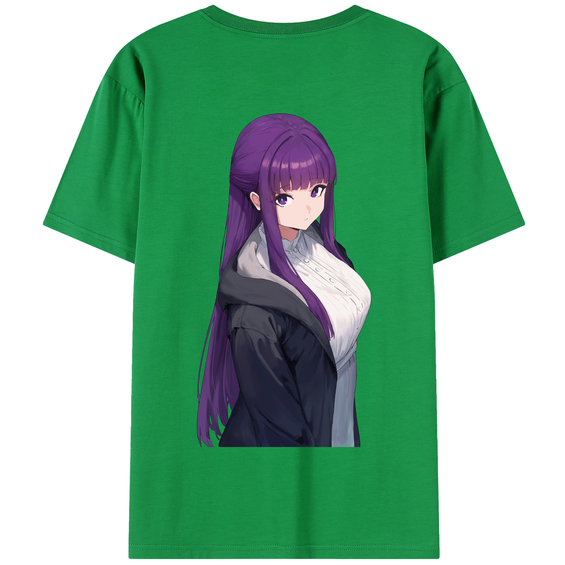 （画像用） 葬送のフリーレン Frieren 綿100％半袖Tシャツ（背面プリント）