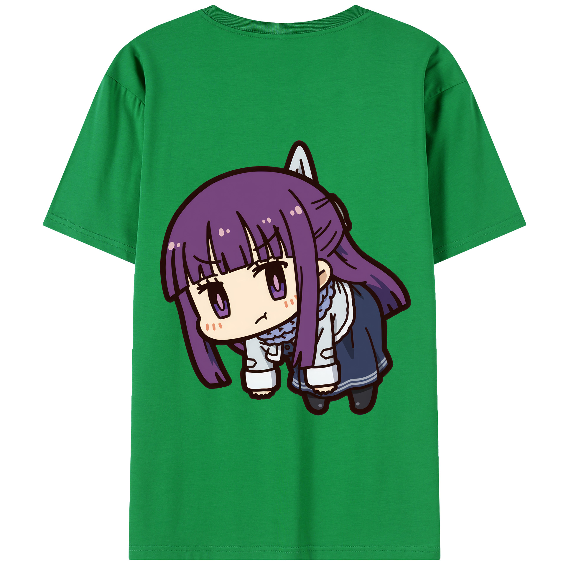 （画像用） 葬送のフリーレン Frieren 綿100％半袖Tシャツ（背面プリント）