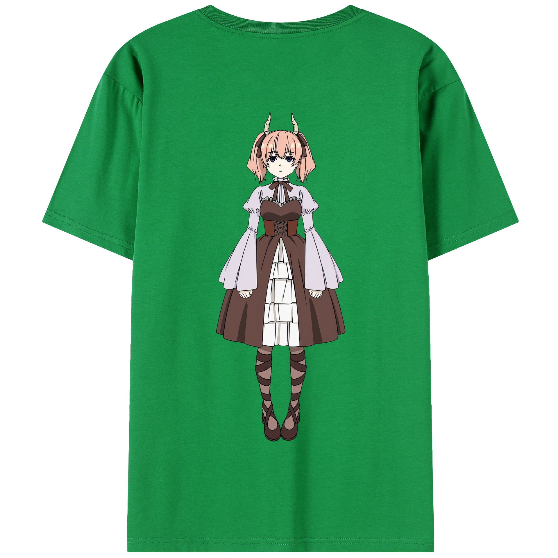 （画像用） 葬送のフリーレン Frieren 綿100％半袖Tシャツ（背面プリント）