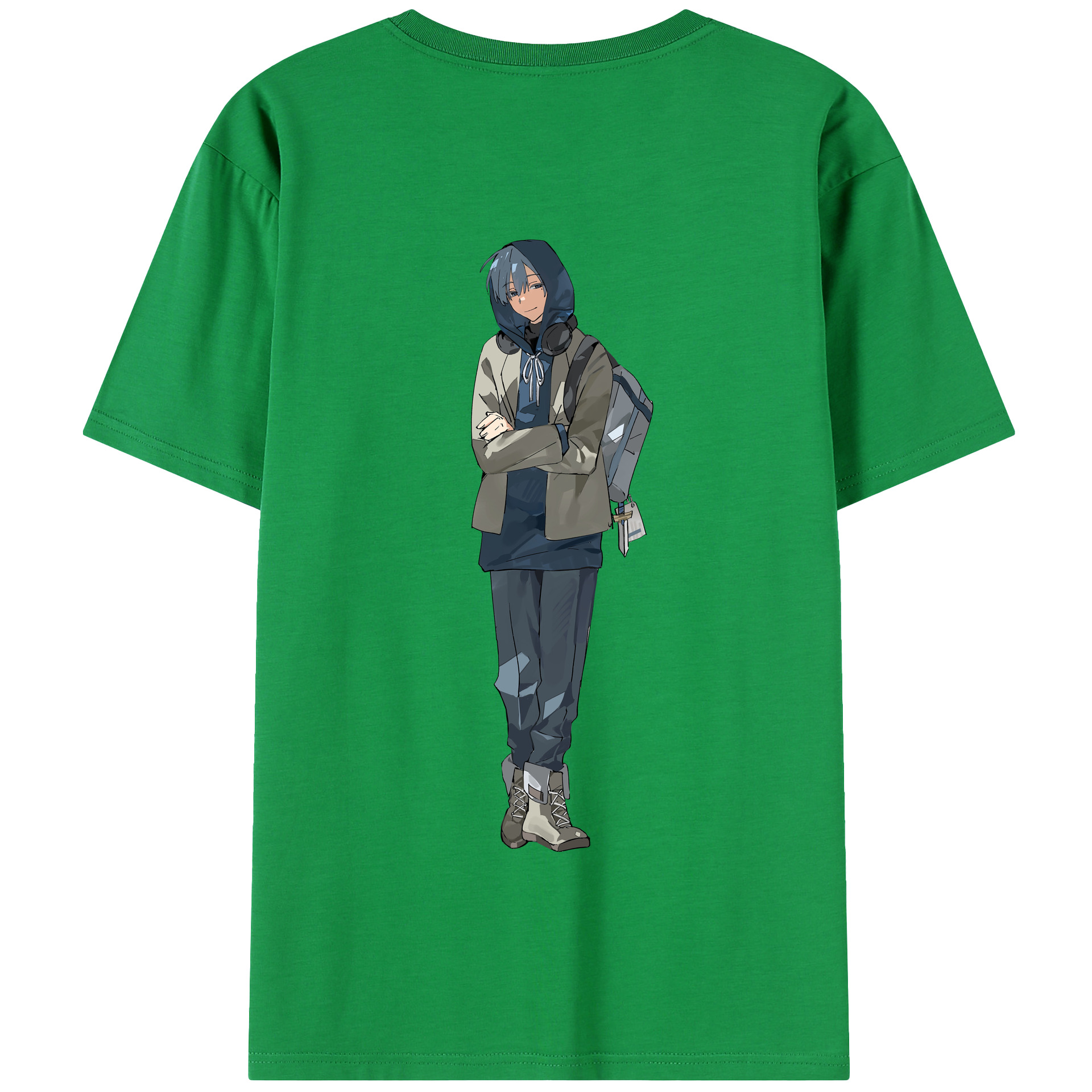 （画像用） 葬送のフリーレン Frieren 綿100％半袖Tシャツ（背面プリント）