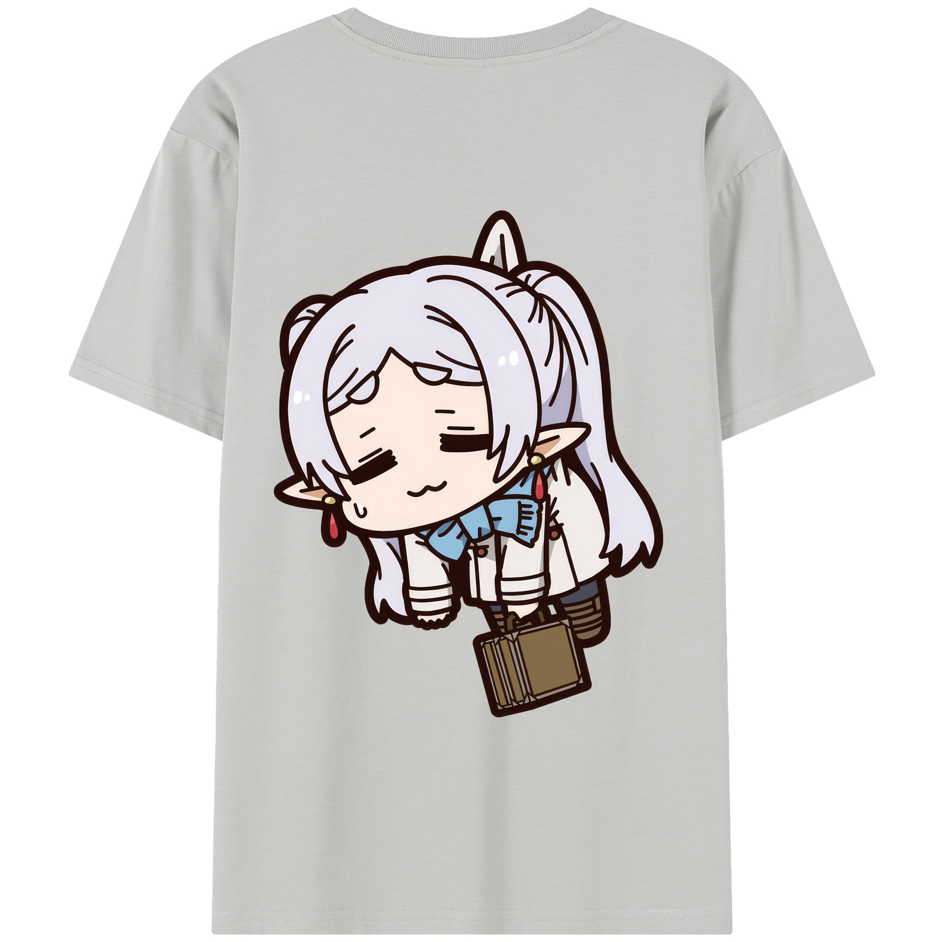 （画像用） 葬送のフリーレン Frieren 綿100％半袖Tシャツ（背面プリント）